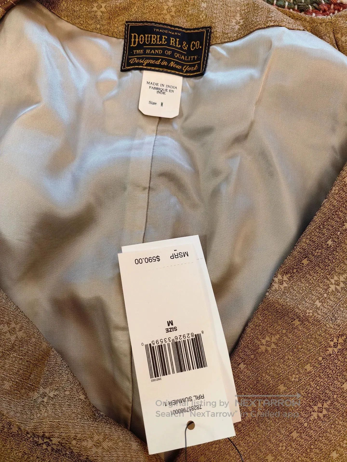 RRL Ralph Lauren RRL Cotton Silk Jacquard Western Vest. Size US M / EU 48-50 / 2 - 3 Thumbnail