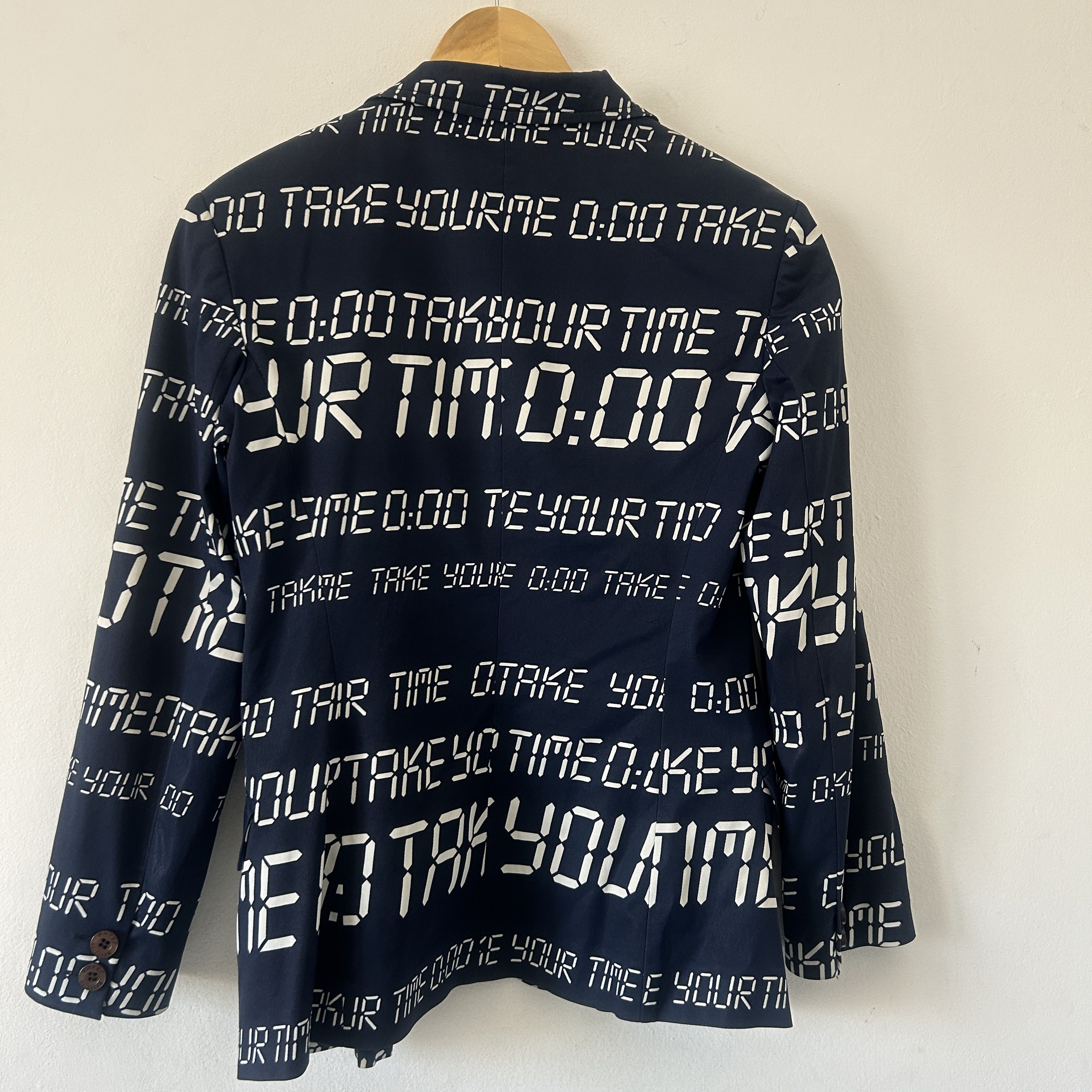 Moschino Vintage 90s Moschino alarm clock print blazer Size M / US 6-8 / IT 42-44 - 8 Thumbnail