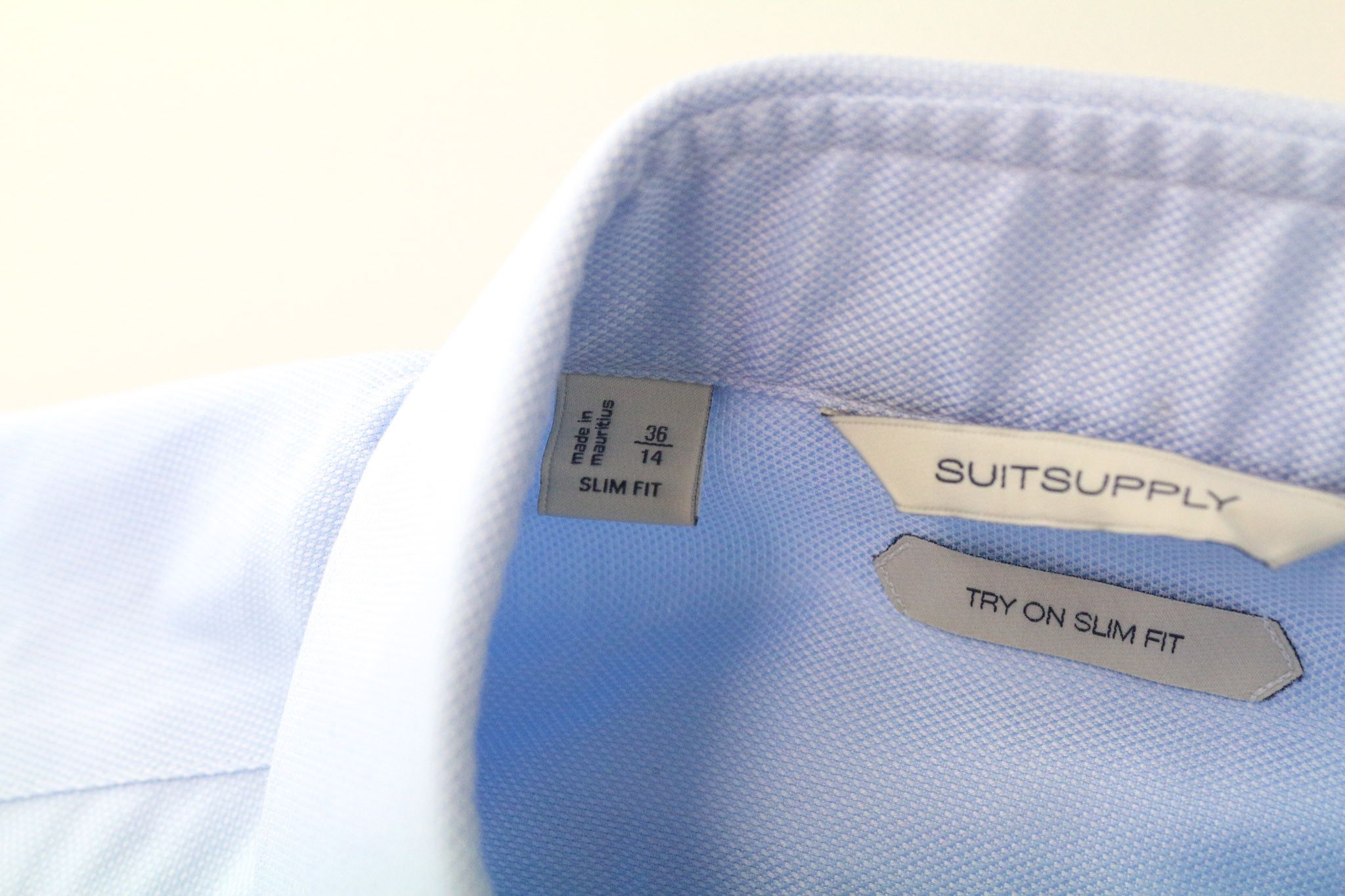 Suitsupply 36/14 Slim Blue Cotton Button-Up Shirt 76118 Size 36R - 5 Thumbnail