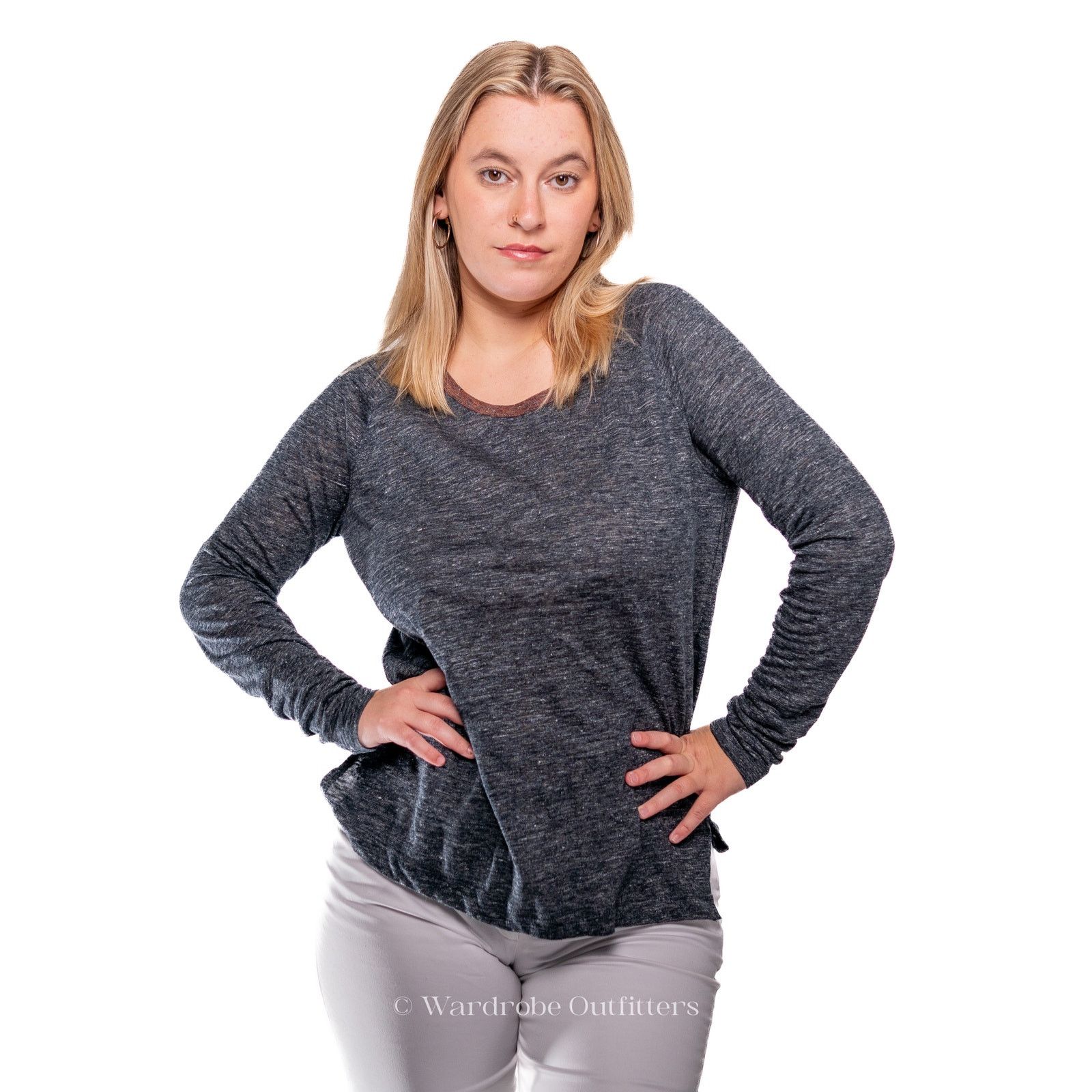 Madewell Missguided Re_Styld Pink Ribbed Thermal Henley Long Sleeve Size S / US 4 / IT 40 - 2 Thumbnail