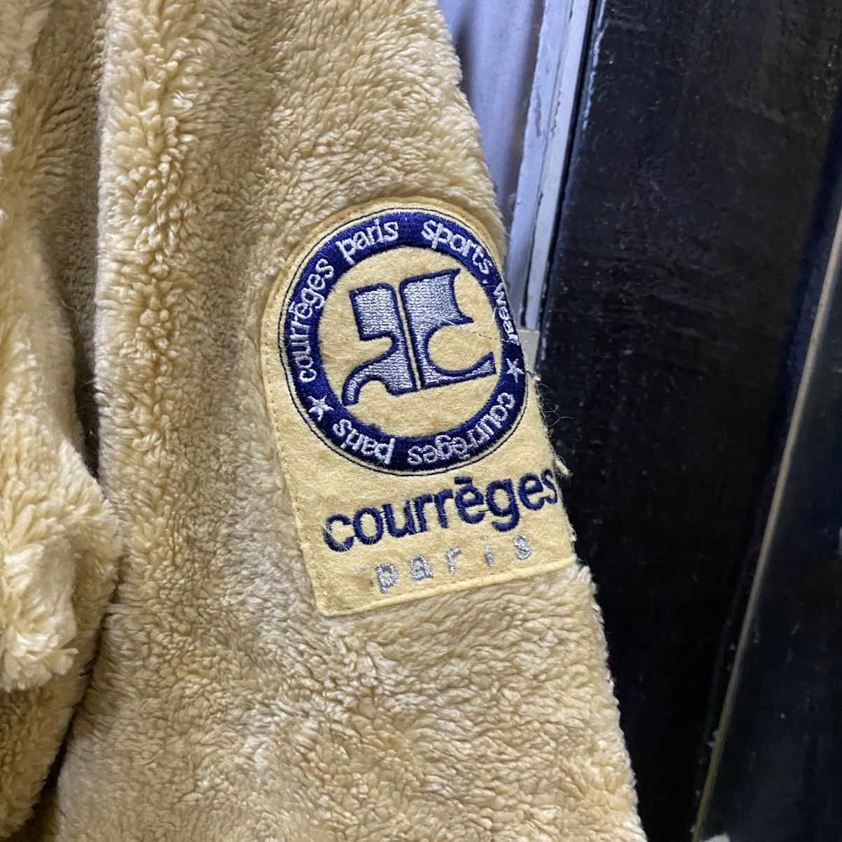 Courreges Vintage Courrèges fleece jacket in yellow navy blue accents Size US M / EU 48-50 / 2 - 11 Thumbnail