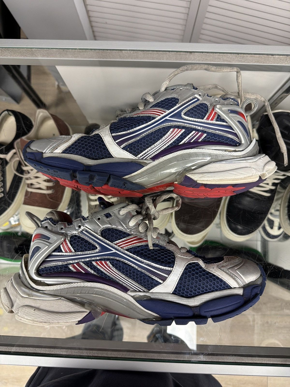 Balenciaga Balenciaga runner v2 navy silver red Size US 9 / EU 42 - 9 Thumbnail