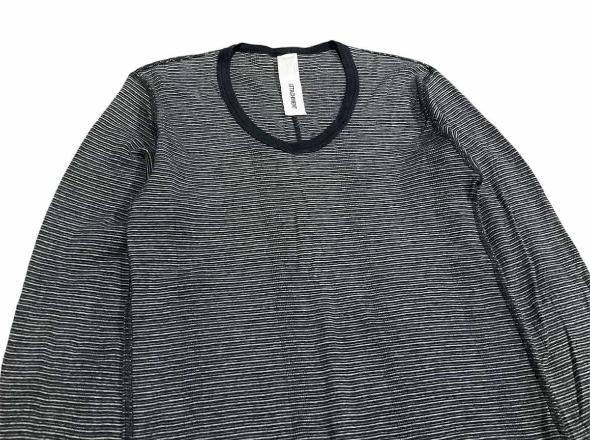 Attachment × Japanese Brand × Kazuyuki Kumagai Attachment 🔥Y2K Vintage Attachment Striped Long Sleeve Shirt Size US S / EU 44-46 / 1 - 2 Thumbnail