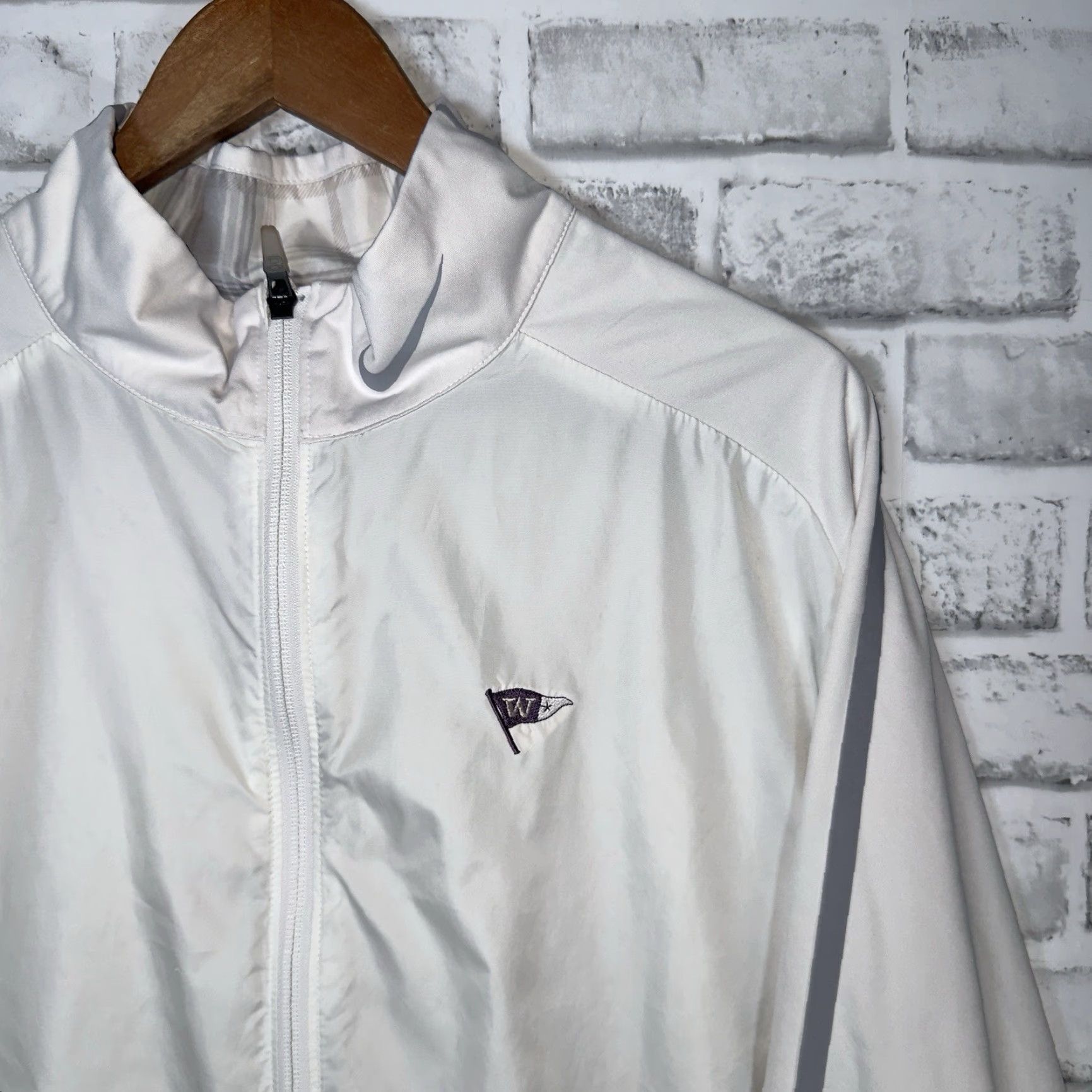 Nike Nike Golf Full-Zip White Polyester Jacket Mens Size XL Size US XL / EU 56 / 4 - 2 Thumbnail