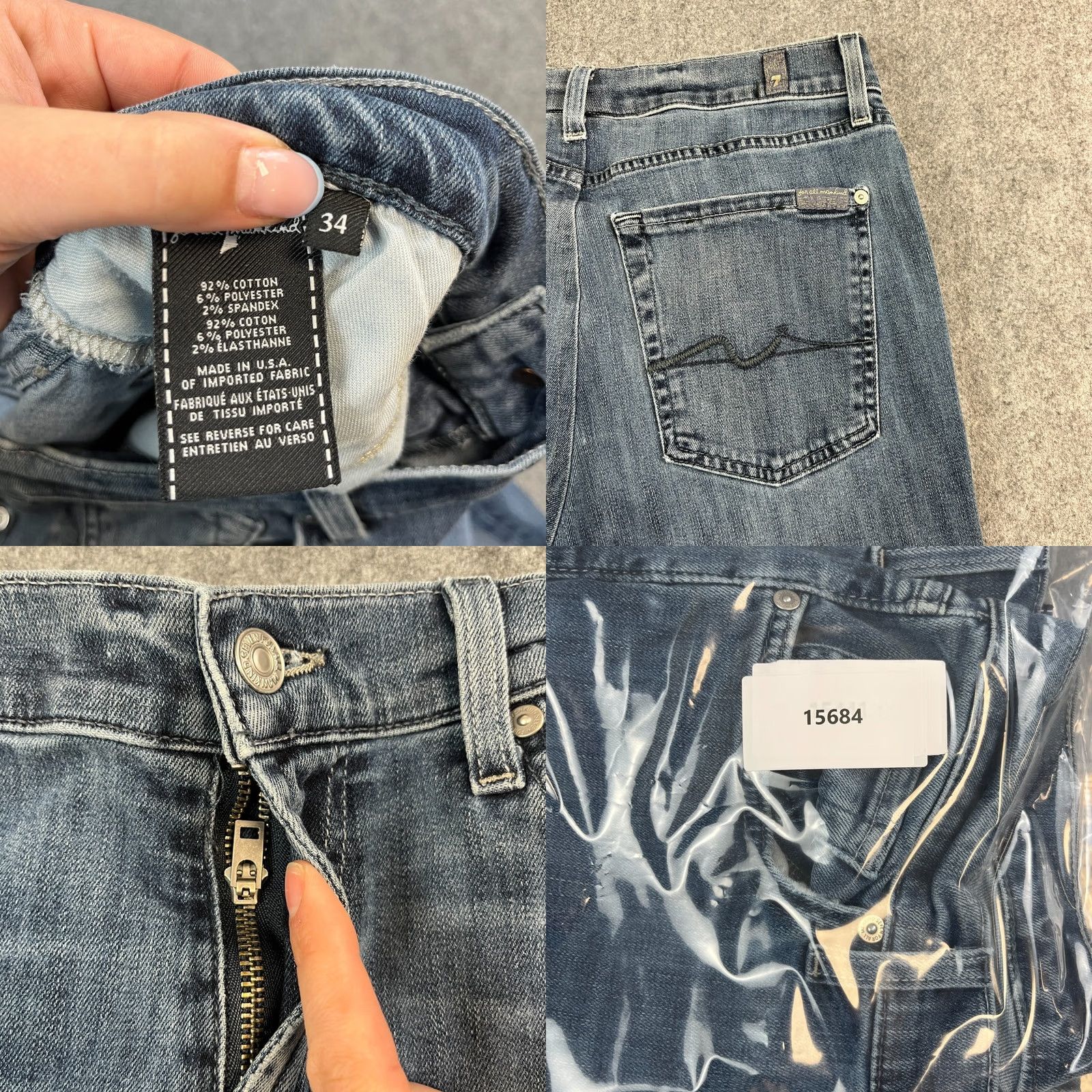 7 For All Mankind 7 For All Mankind Slimmy Jeans Slim Tapered 30 Regular Mens Denim Blue Mid Wash 7 For All Mankind Jeans Size US 30 / EU 46 - 8 Thumbnail