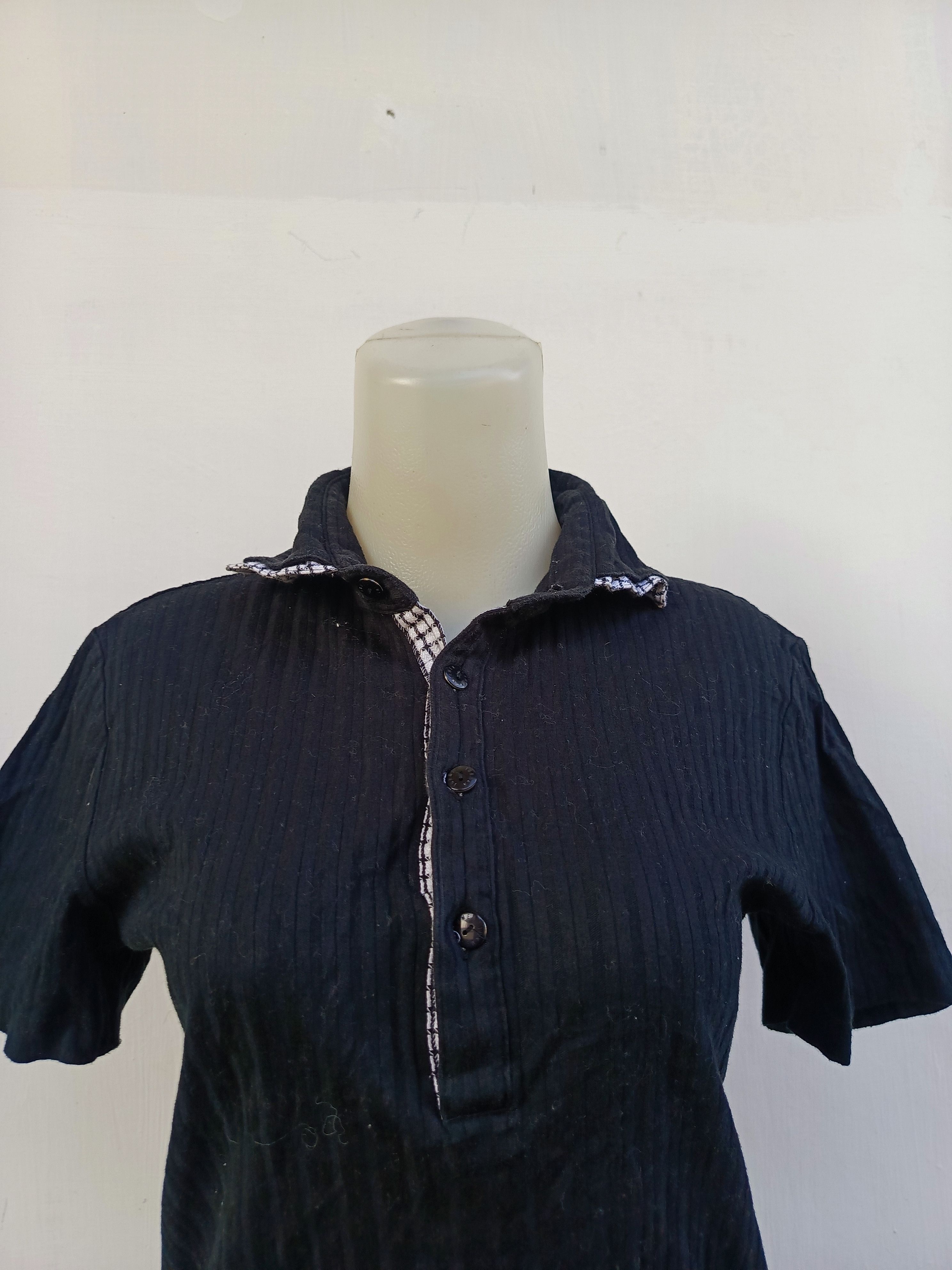 Japanese Brand Junmen Polo Top — Japanese Archive — NVMBER17 Size M / US 6-8 / IT 42-44 - 2 Thumbnail