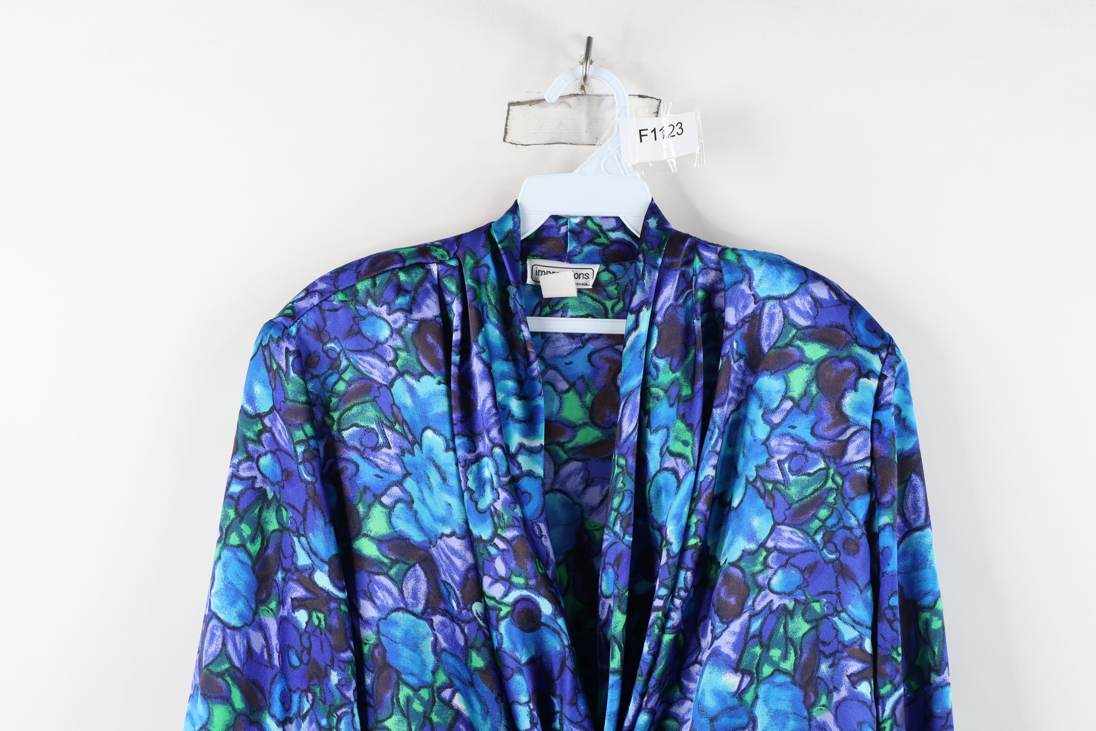 Vintage Vintage 80s 90s Streetwear Flower Blazer Shirt Jacket USA Size XL / US 12-14 / IT 48-50 - 2 Thumbnail