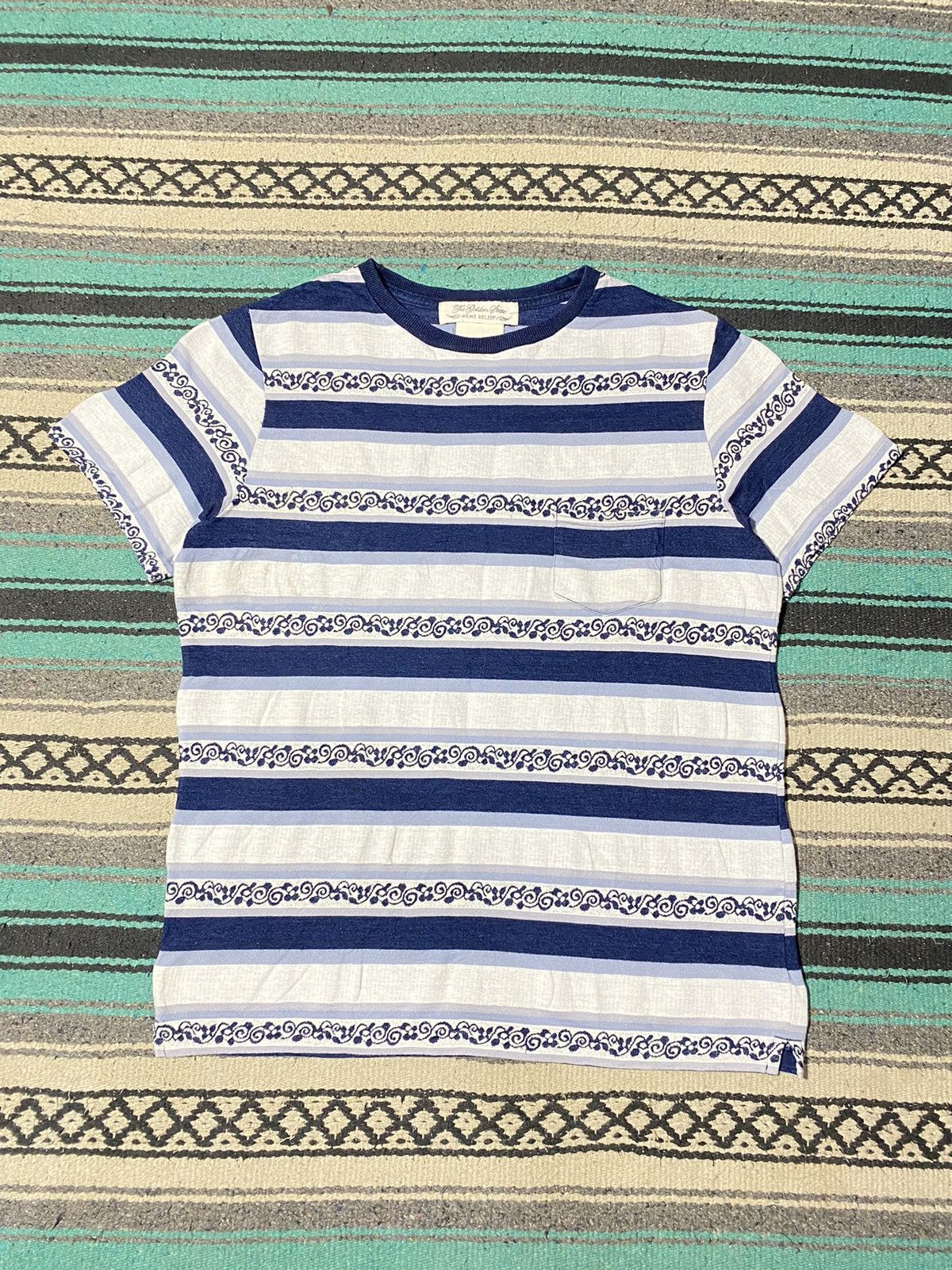 Remi Relief REMI RELIEF Jacquard Border Pocket Tee Size US S / EU 44-46 / 1 - 1 Thumbnail