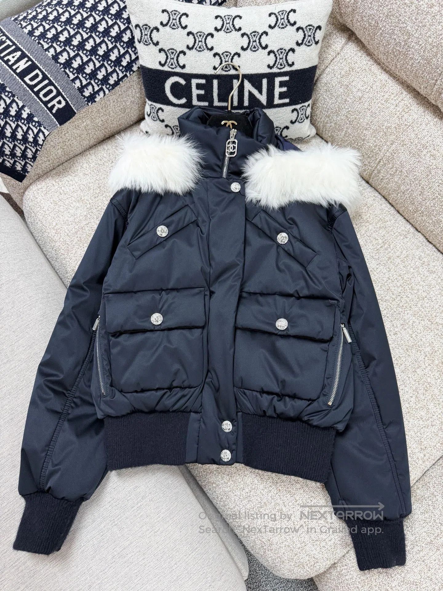 Chanel Chanel Coco Neige Midnight Blue Down Jacket. Size XXS / US 00 / IT 34 - 2 Thumbnail