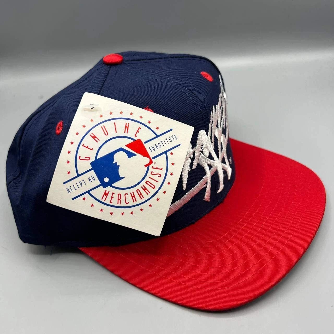 Signatures × Vintage New York Yankees Hat Men Blue Red Signatures MLB Snap Back Size ONE SIZE - 7 Thumbnail