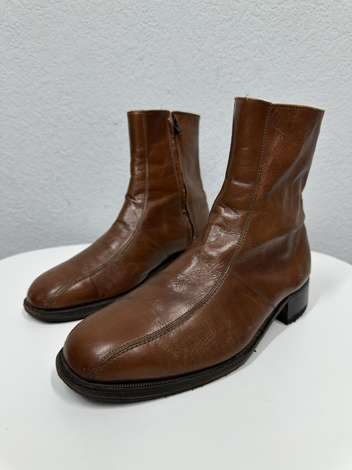 Florsheim Vintage Boots Leather Made USA Guidi Style Dirk Bikkembergs Size US 9 / EU 42 - 5 Thumbnail