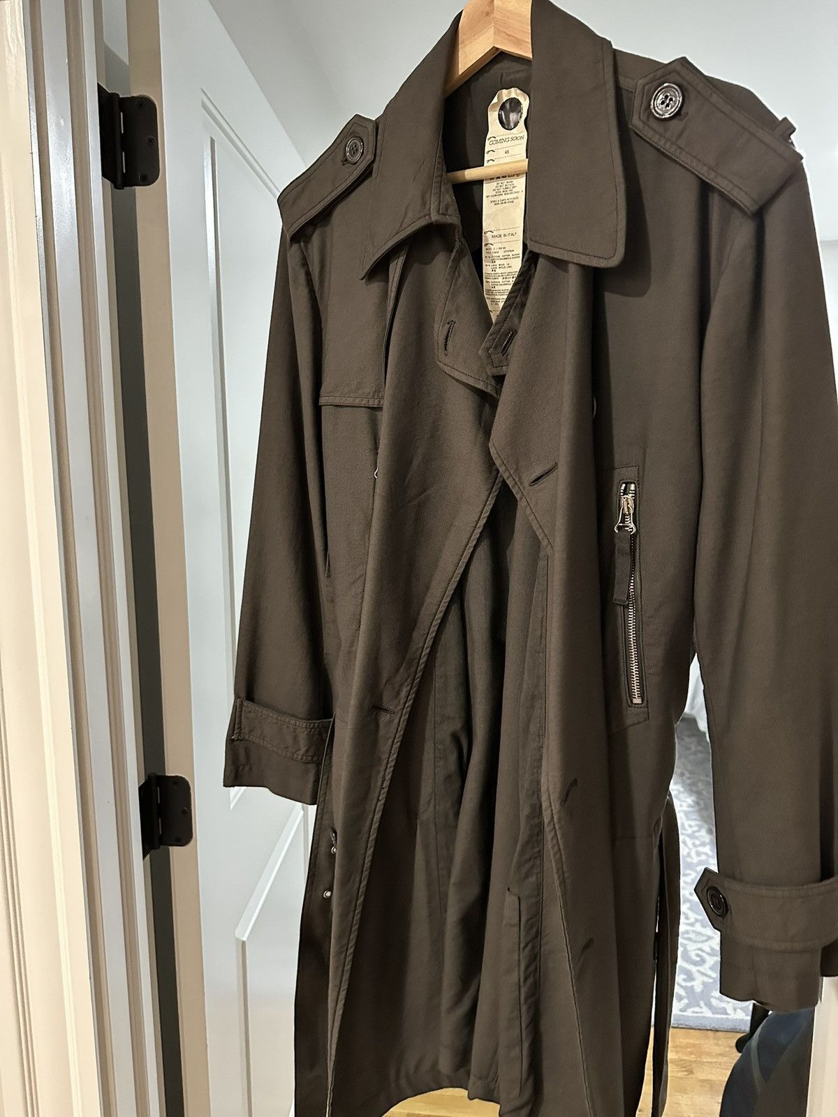 Coming Soon Yohji Yamamoto coming soon trench coat small cotton wool Size US S / EU 44-46 / 1 - 1 Thumbnail