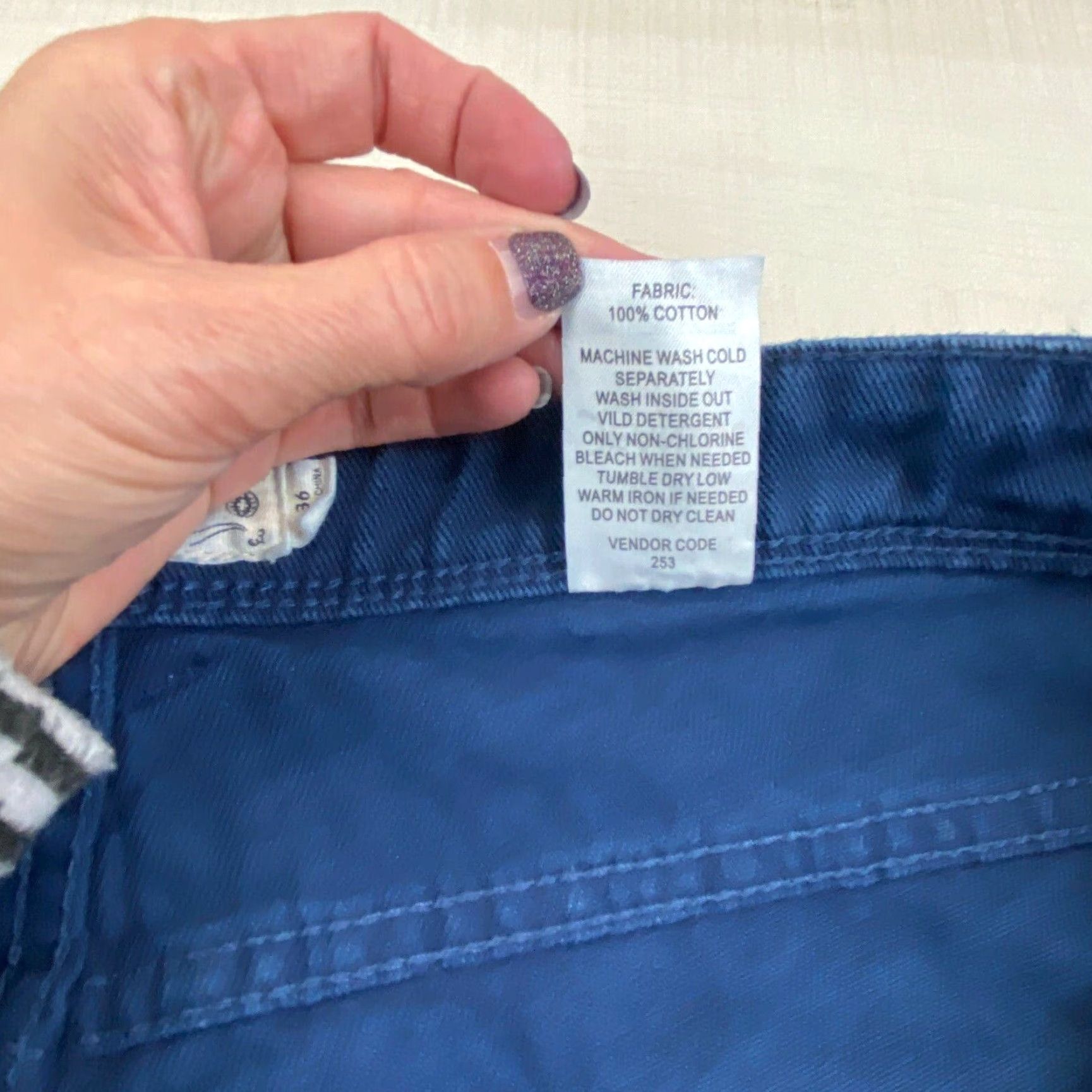 Denime Jeanius Mens Denim Shorts 36 Blue Denim Distressed Frayed 12.5 Inch Inseam Size US 36 / EU 52 - 5 Thumbnail