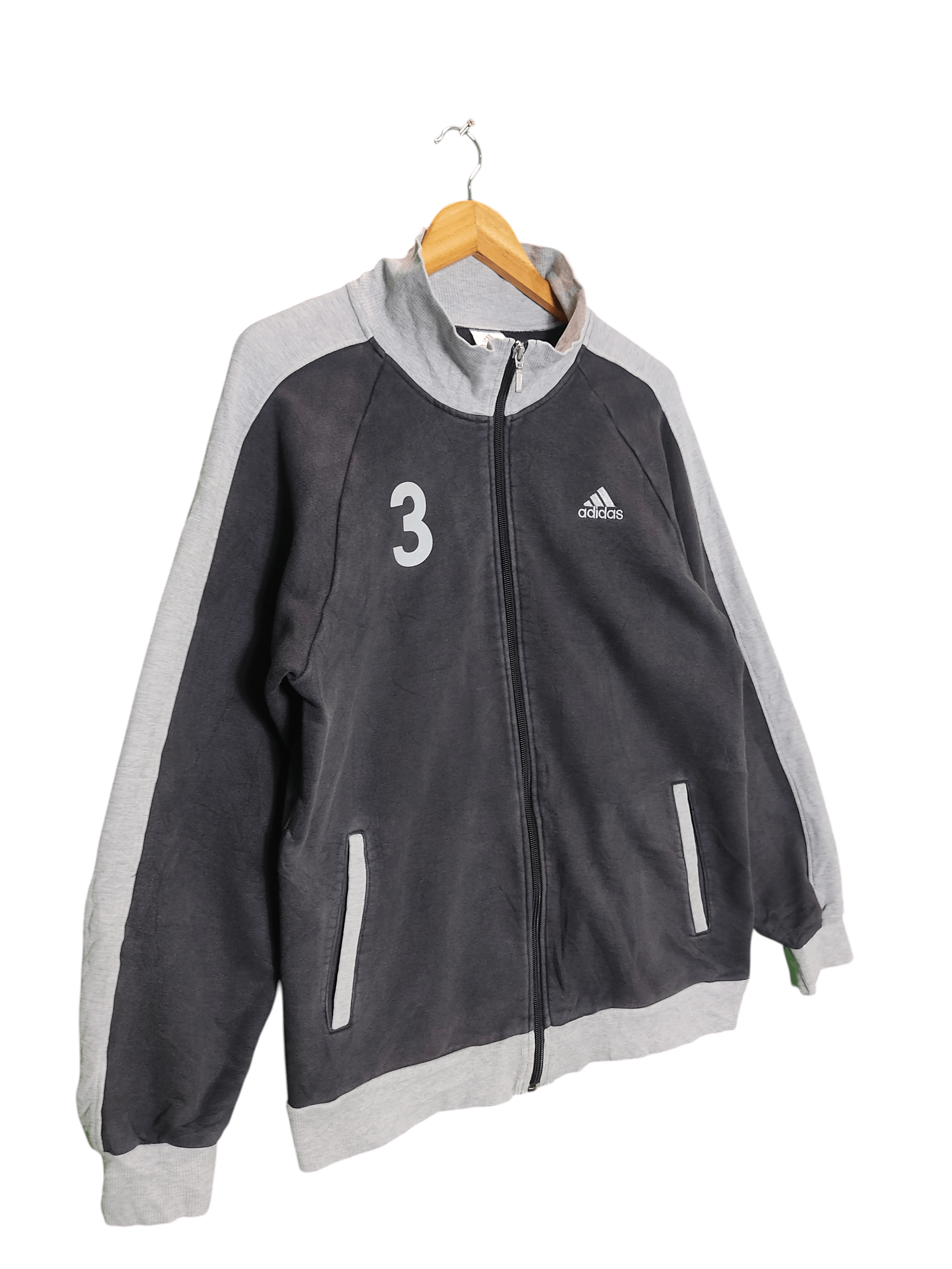 Adidas Adidas track jacket with number 3 zipper sweater Size US L / EU 52-54 / 3 - 3 Thumbnail