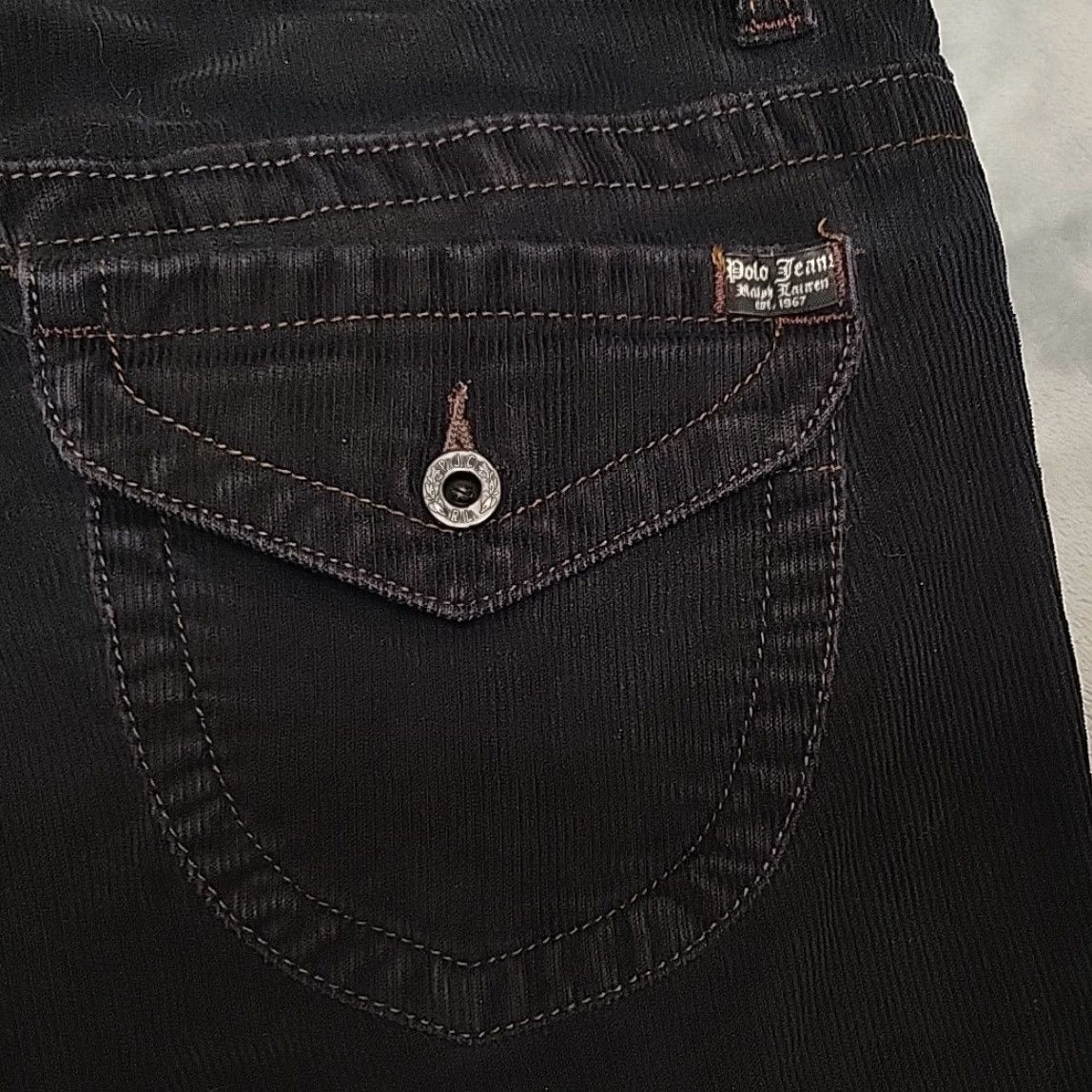 Polo Ralph Lauren Polo Jeans Company Pants Womens 10x32 Black Corduroy Chino Pants Y2K Retro Shirt? Size 32" / US 10 / IT 46 - 6 Thumbnail