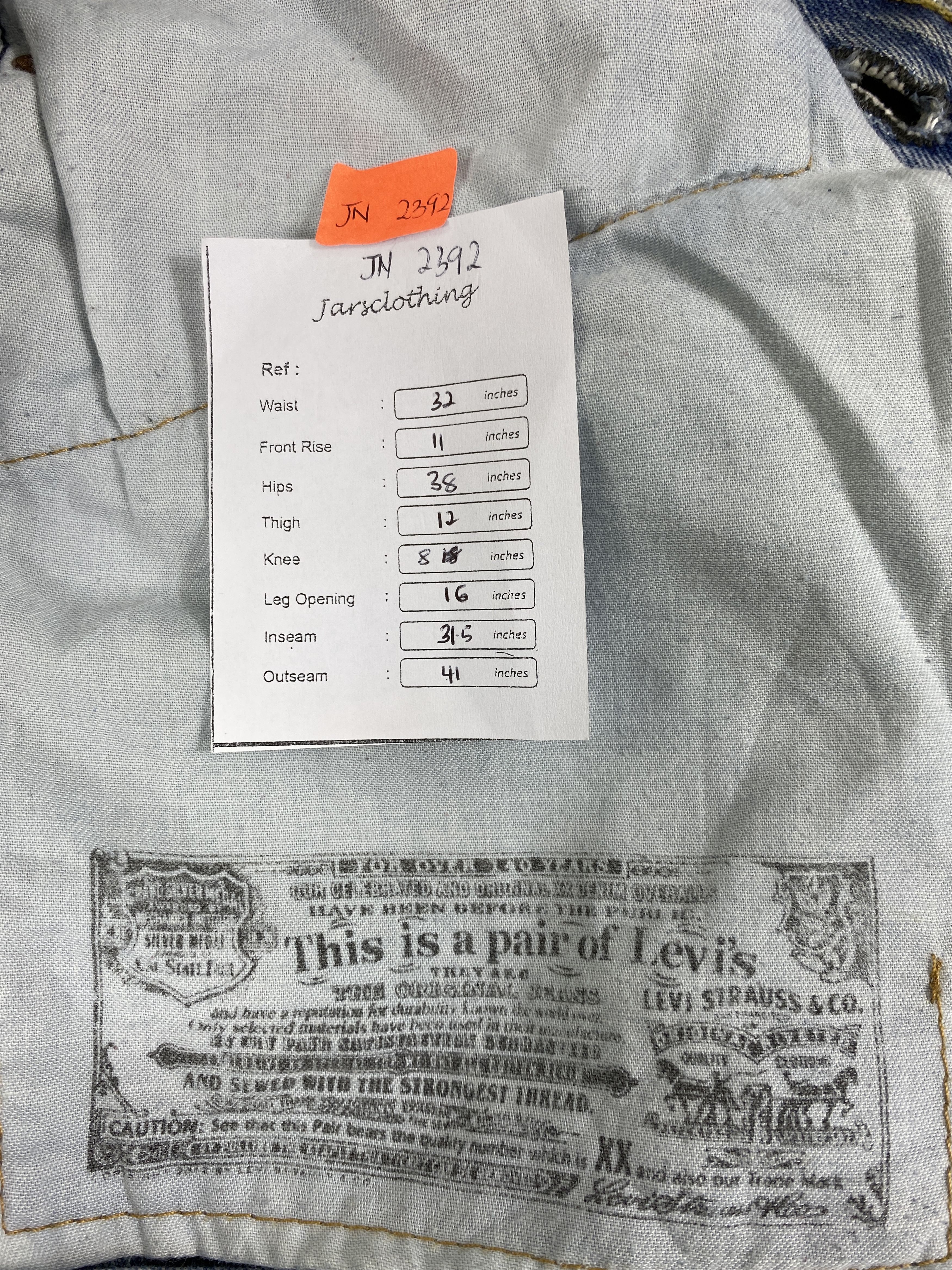 Levi's Dirty Distressed Blue Vintage Levi's 501 32x31.5 -JN2392 Size US 32 / EU 48 - 9 Thumbnail
