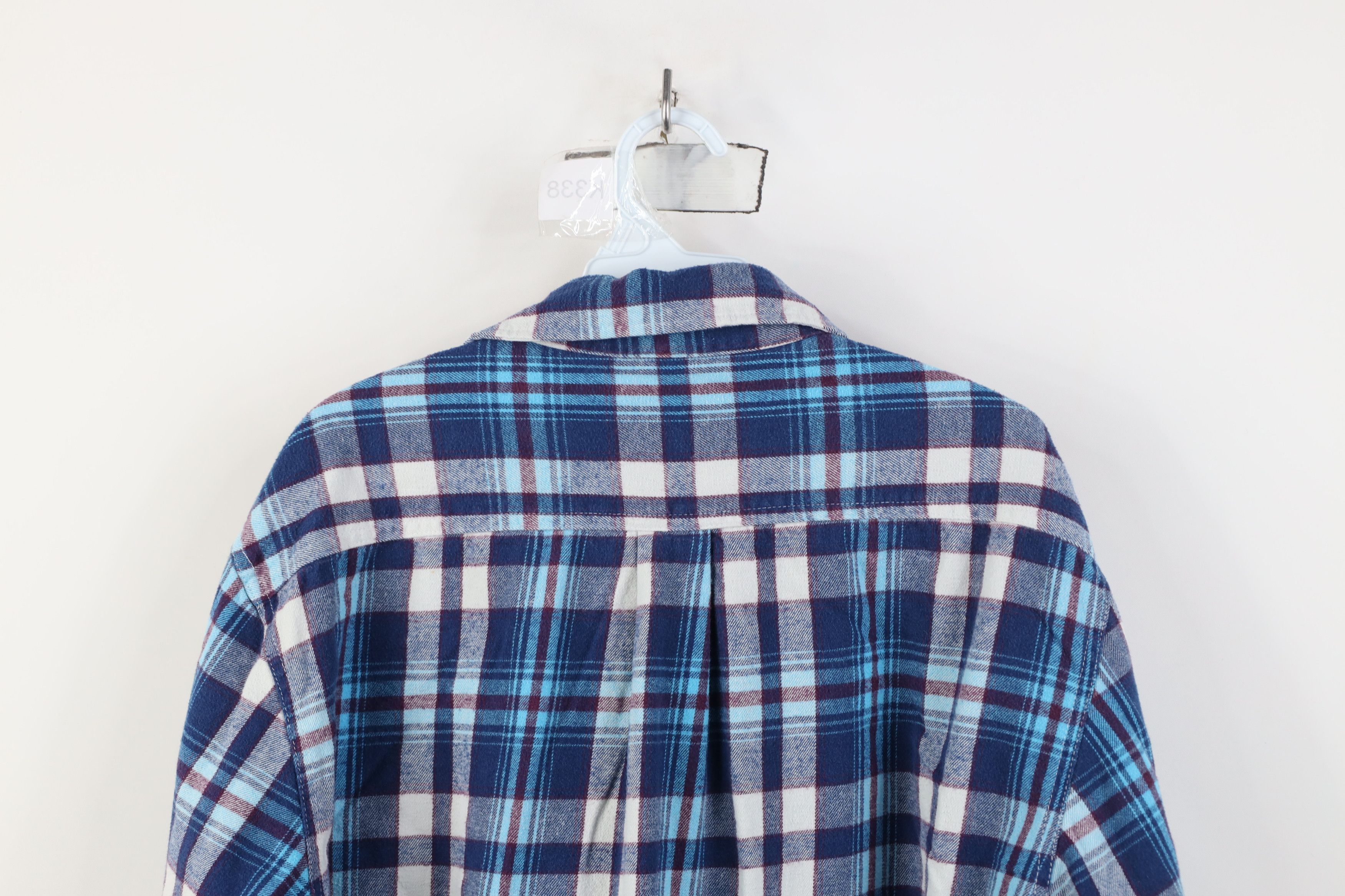 Vintage Vintage Y2K Streetwear Heavyweight Button Shirt Blue Plaid Size US XL / EU 56 / 4 - 10 Thumbnail
