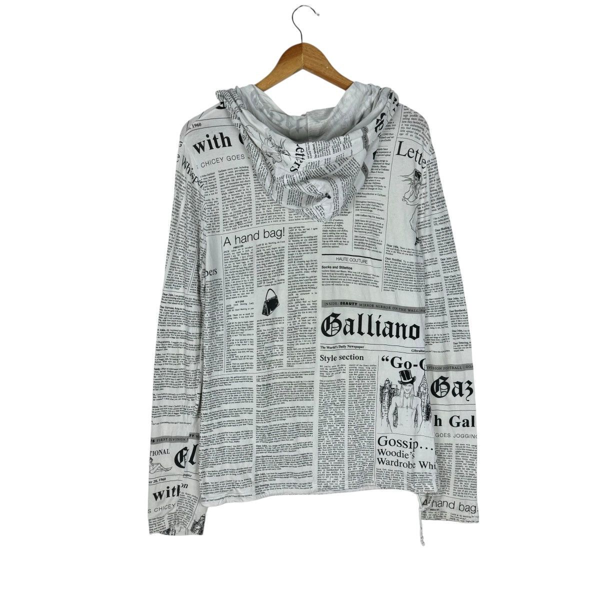 John Galliano 🌟JOHN GALLIANO HOODIE GAZETTE NEWSPAPER SWEATER Size US XS / EU 42 / 0 - 13 Thumbnail