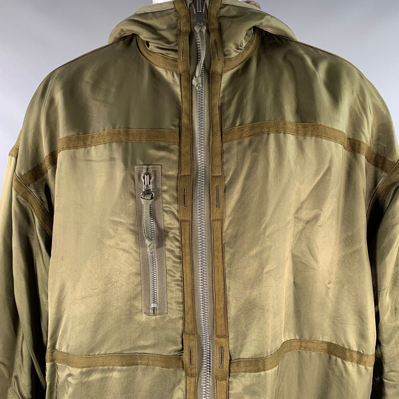Visvim VISVIM M Olive Mixed Materials Rayon Wool Reversible Jacket Size US M / EU 48-50 / 2 - 2 Thumbnail