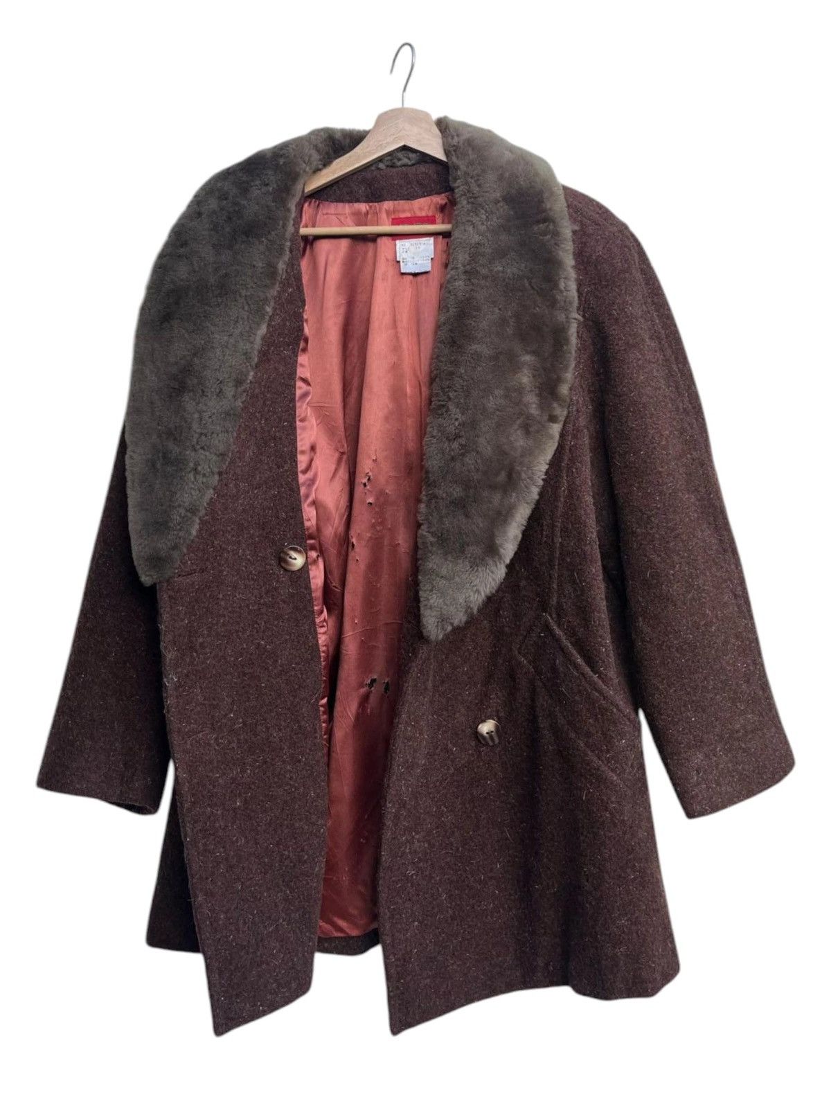 Kenzo Kenzo Classic Double-breasted Silhouette Lamb Collar Coat Size S / US 4 / IT 40 - 3 Thumbnail