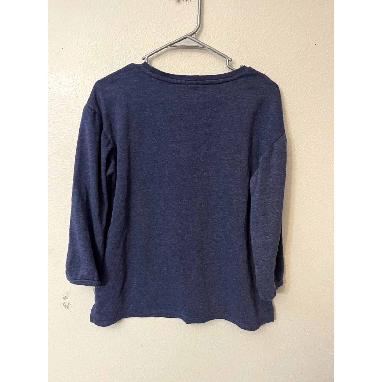 Old Navy Old Navy Blue Sweater Women's Medium 3/4 Sleeve Round Neck Pullover Sweatshirt Size M / US 6-8 / IT 42-44 - 3 Thumbnail