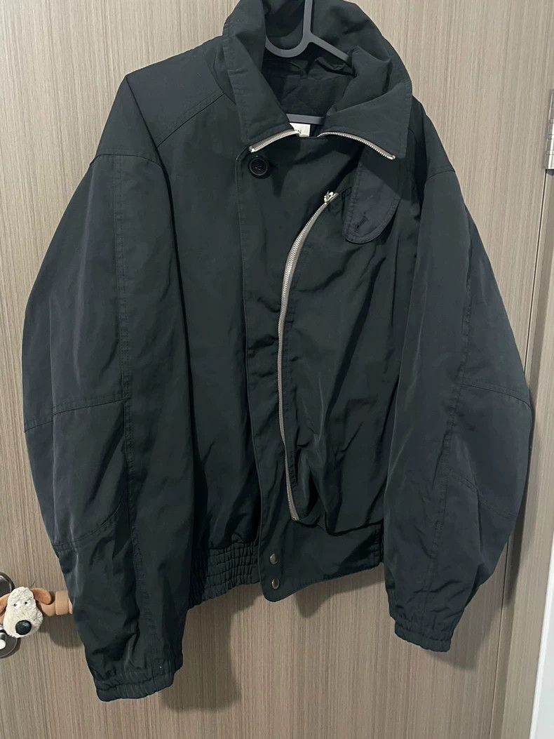 Dries Van Noten dries van notenBlack scimitar diagonal zipper nylon jacket Size US L / EU 52-54 / 3 - 2 Thumbnail