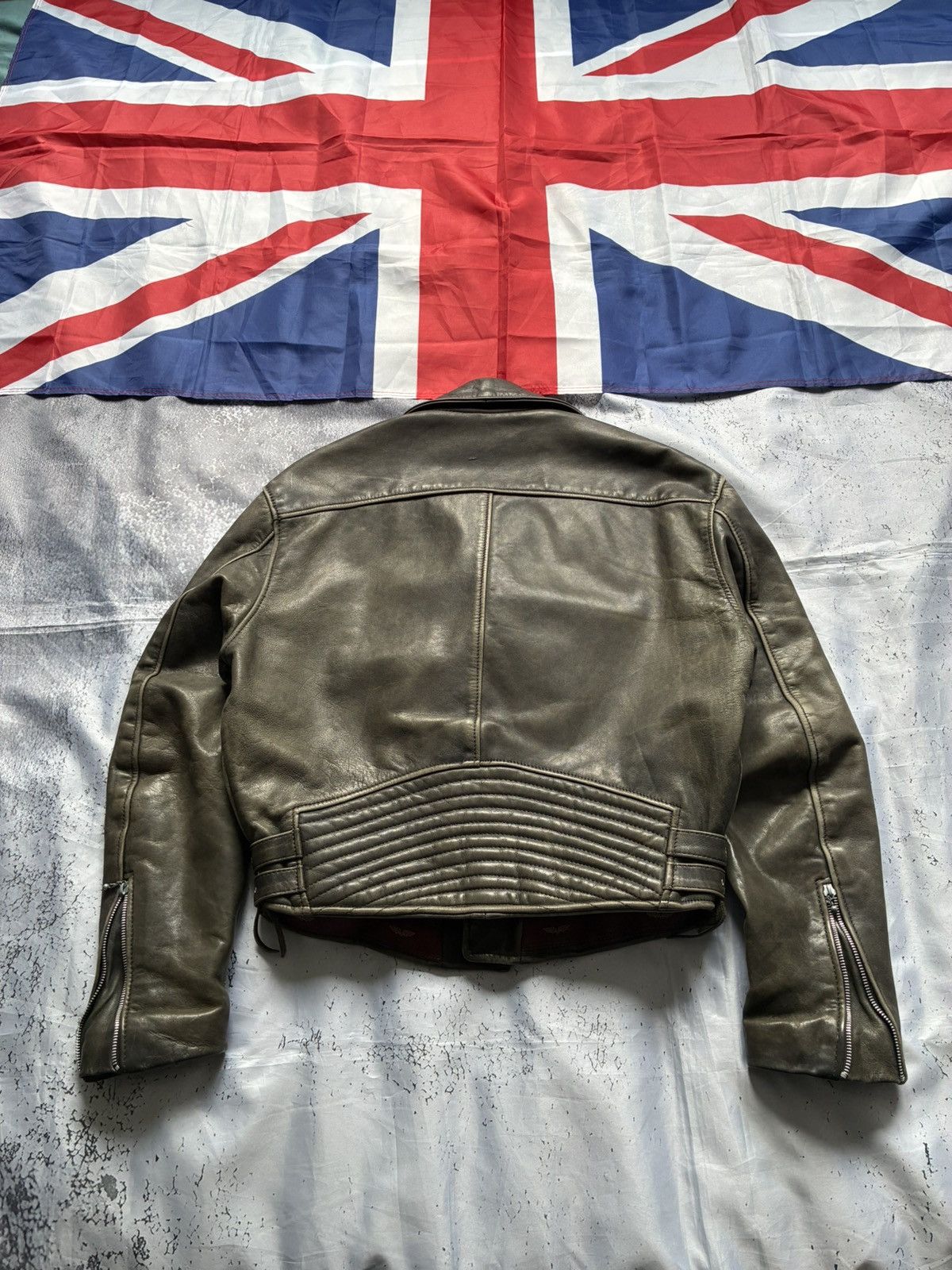 Lewis Leathers Vintage 70s-80s Lewis Leathers Roadfarer gray leather jacket Size US L / EU 52-54 / 3 - 3 Thumbnail