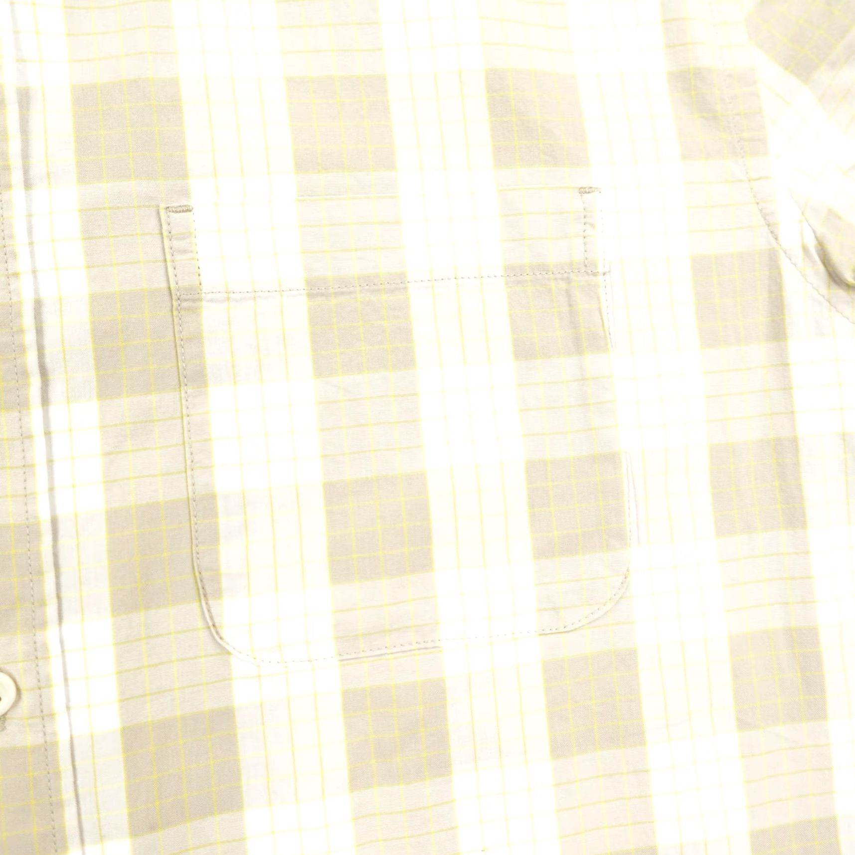 Outerknown Outerknown Shirt Mens Large Beige Plaid Button Down Short Sleeve Organic Cotton Size US L / EU 52-54 / 3 - 3 Thumbnail