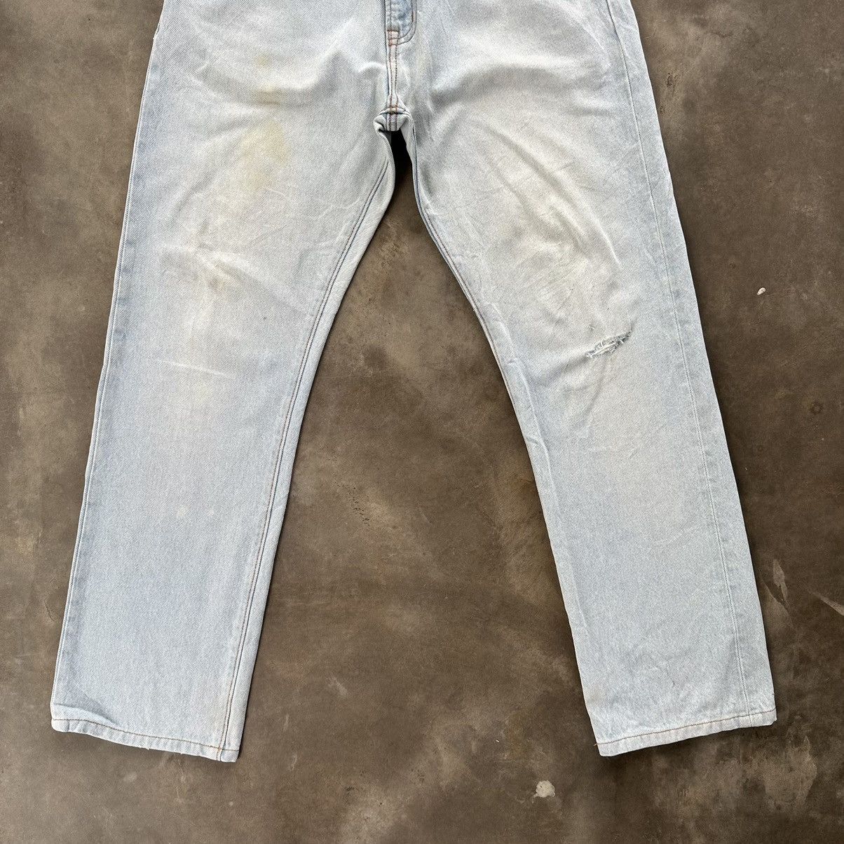 Japanese Brand × Jean × Vintage Vintage Japanese Lightwash Distressed Faded Denim Jean Pant Size US 34 / EU 50 - 2 Thumbnail