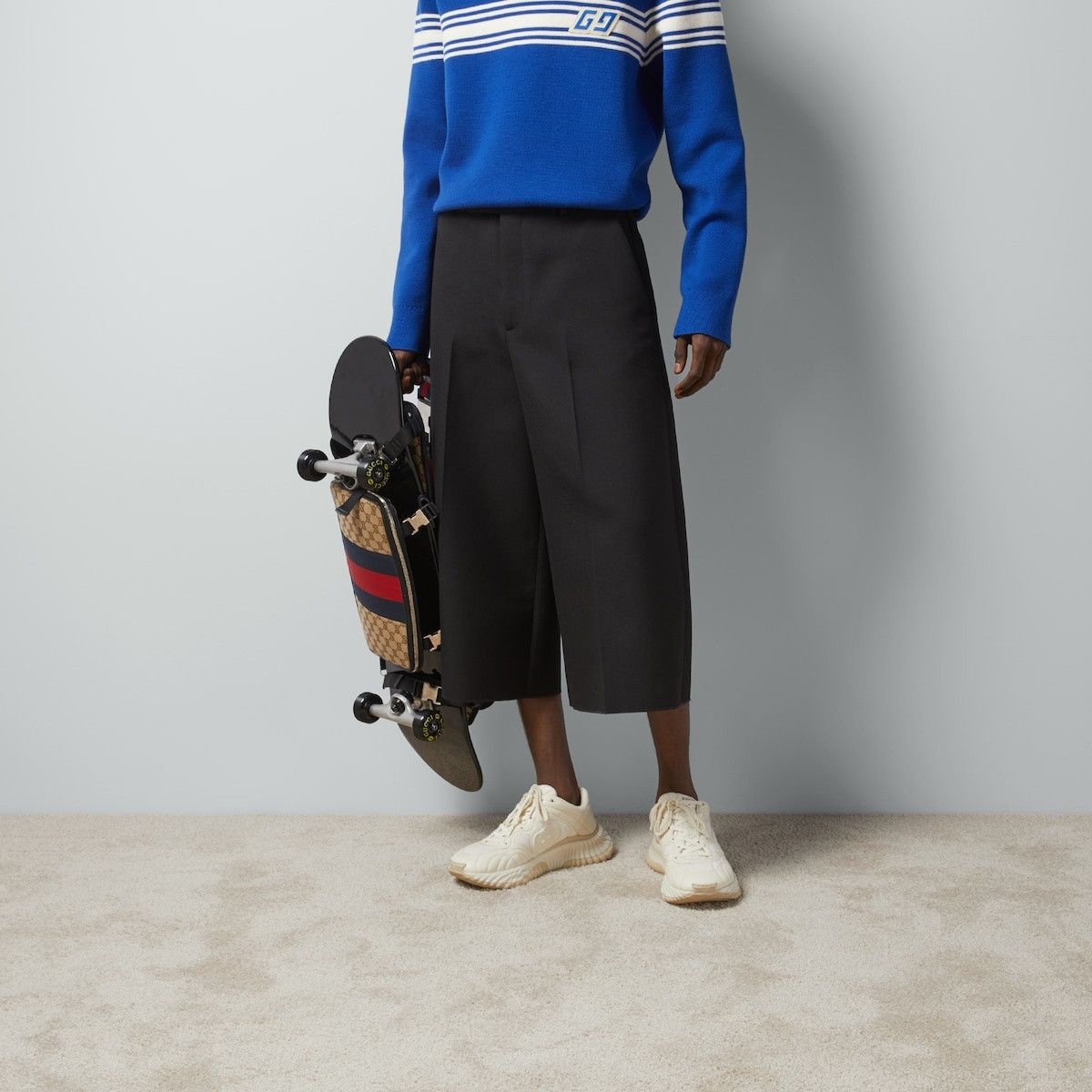 Gucci o1mt1gz0225 Wool Silk Cropped Pant in Black Size US 30 / EU 46 - 4 Thumbnail