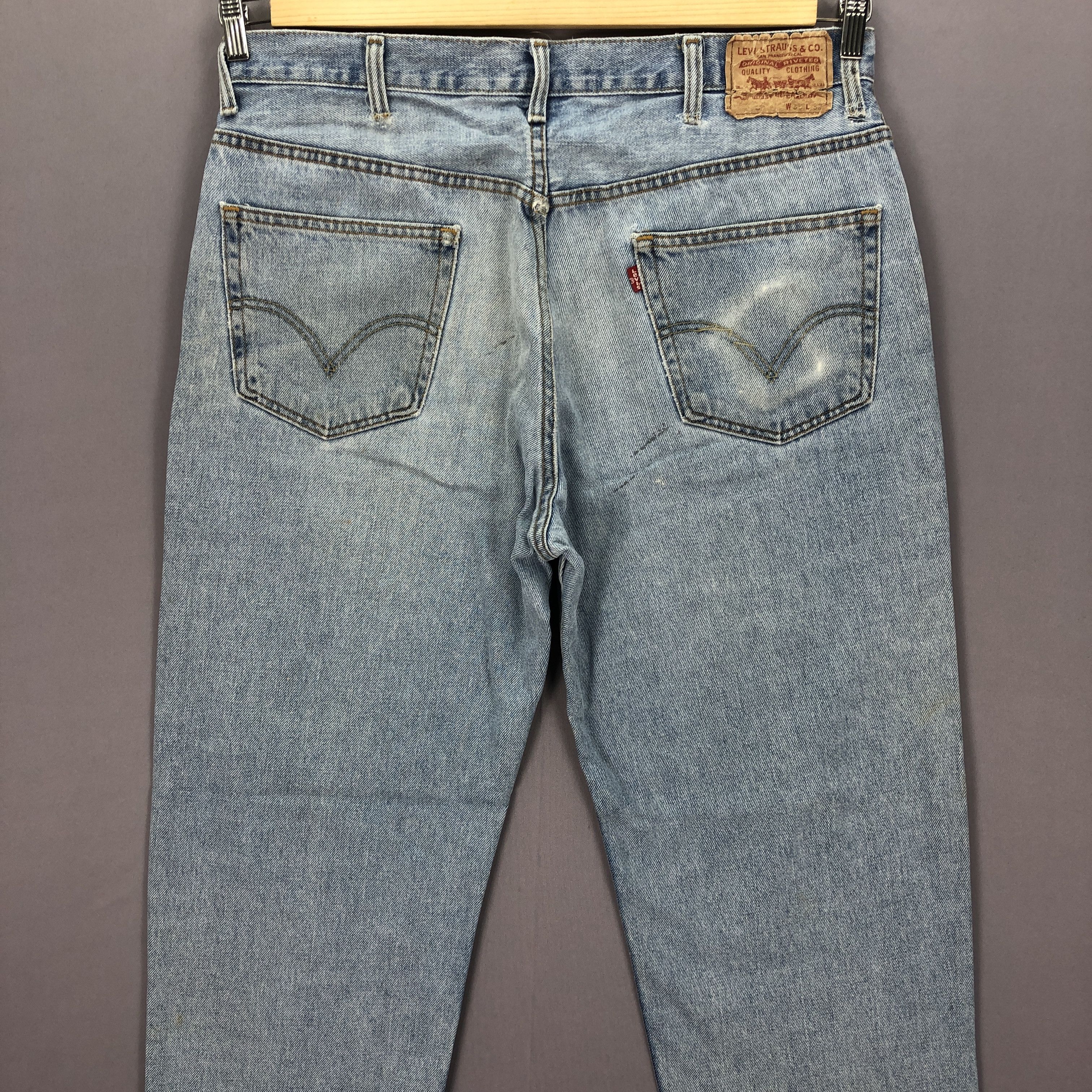 Levi's Vintage Y2K Levis 550 Baggy Light Wash Faded Jeans Denim Size US 36 / EU 52 - 4 Thumbnail