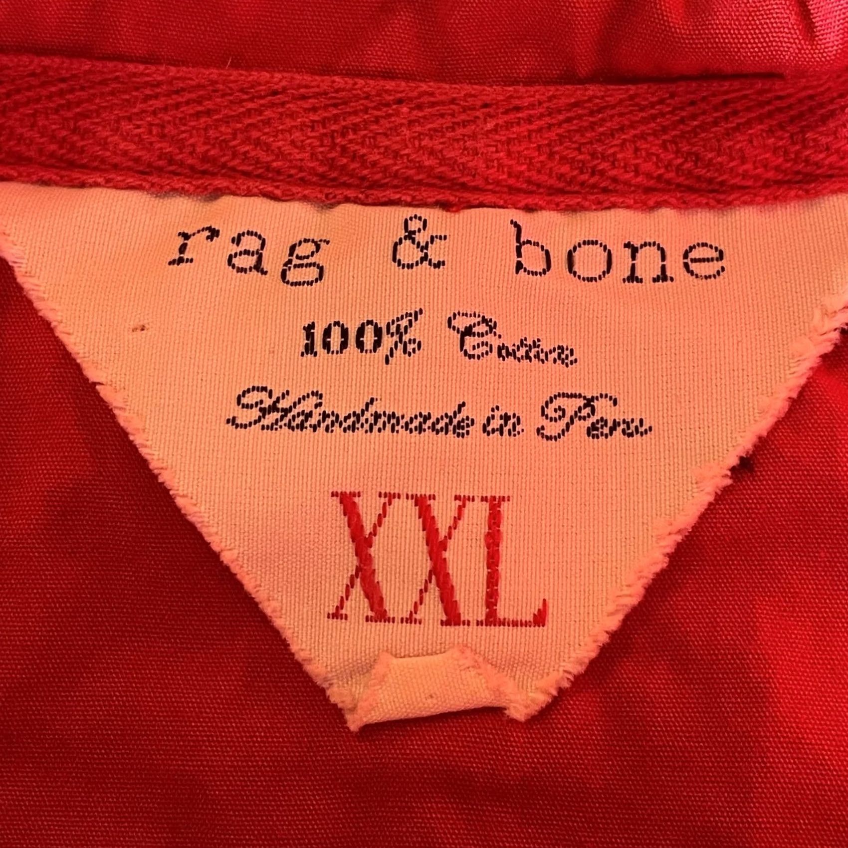 Rag & Bone Rag & Bone Polo Shirt Mens 2XL Red Short Sleeve Casual Peruvian Cotton Classic Size US XXL / EU 58 / 5 - 2 Thumbnail