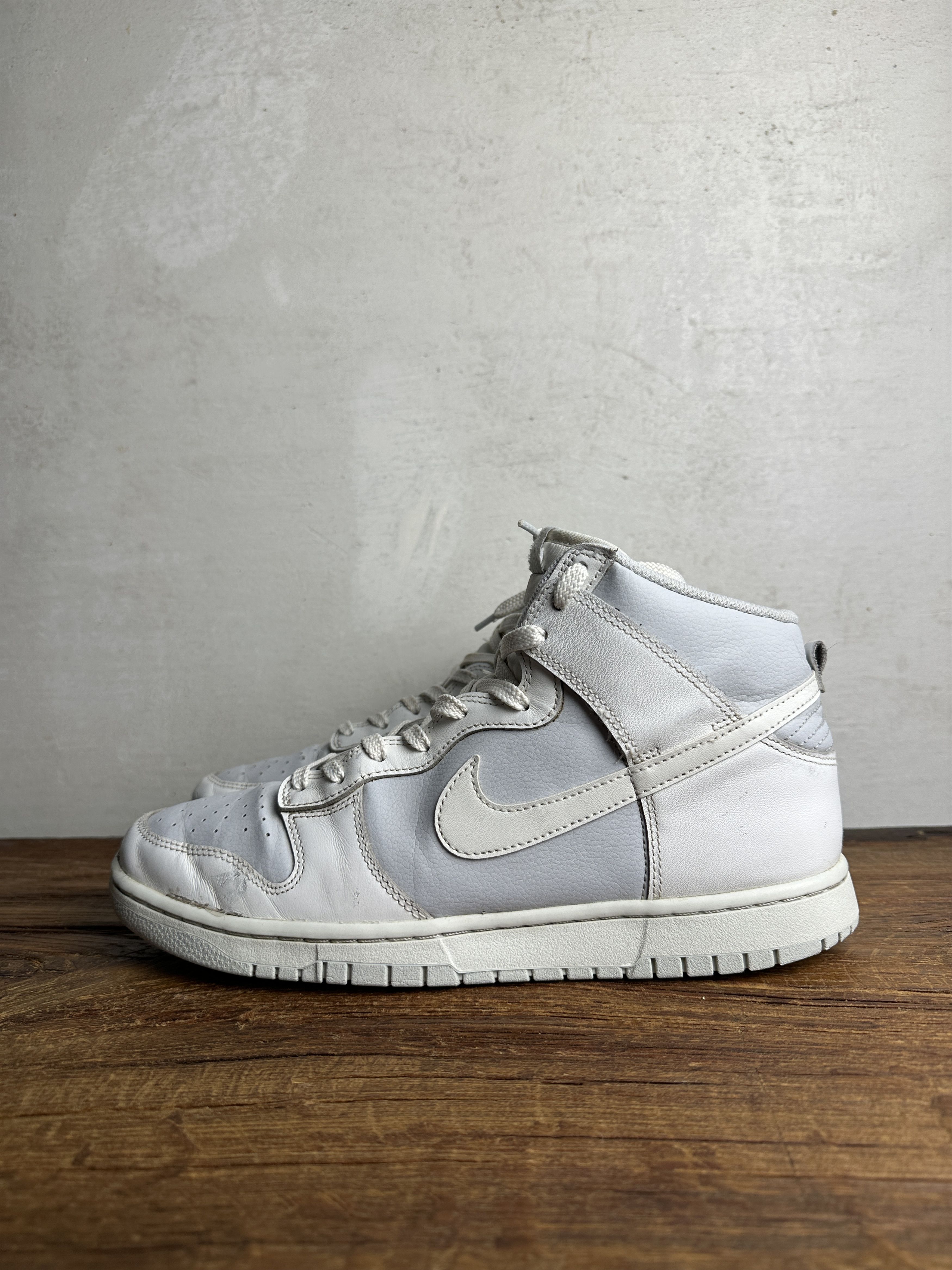 Nike Nike Dunk High Retro White/Grey Sneakers Size US 11 / EU 44 - 2 Thumbnail