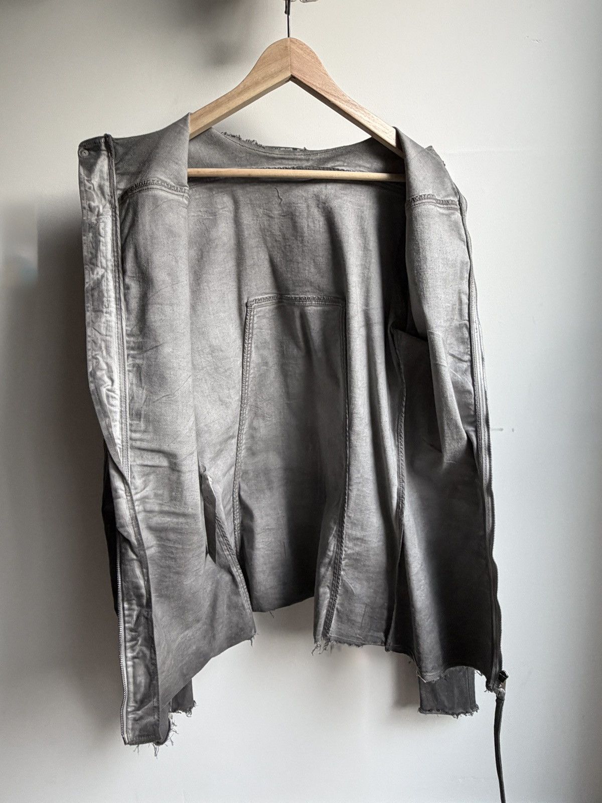 Rick Owens Grey Edfu Denim Long Sleeve T-Shirt sz.50 Size US M / EU 48-50 / 2 - 6 Thumbnail