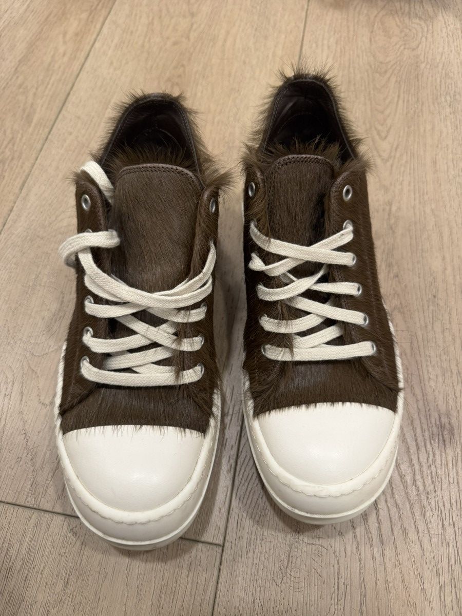 Rick Owens Ponyhair Ramones Low Brown Size US 6.5 / EU 39-40 - 1 Thumbnail
