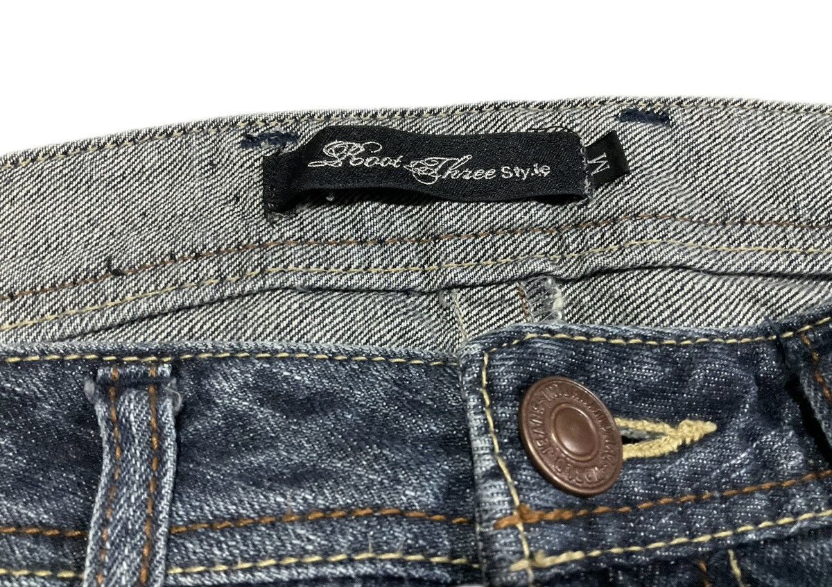 Japanese Brand 🔥Sick Y2K Root Three Stye Flared Denim Size US 32 / EU 48 - 10 Thumbnail