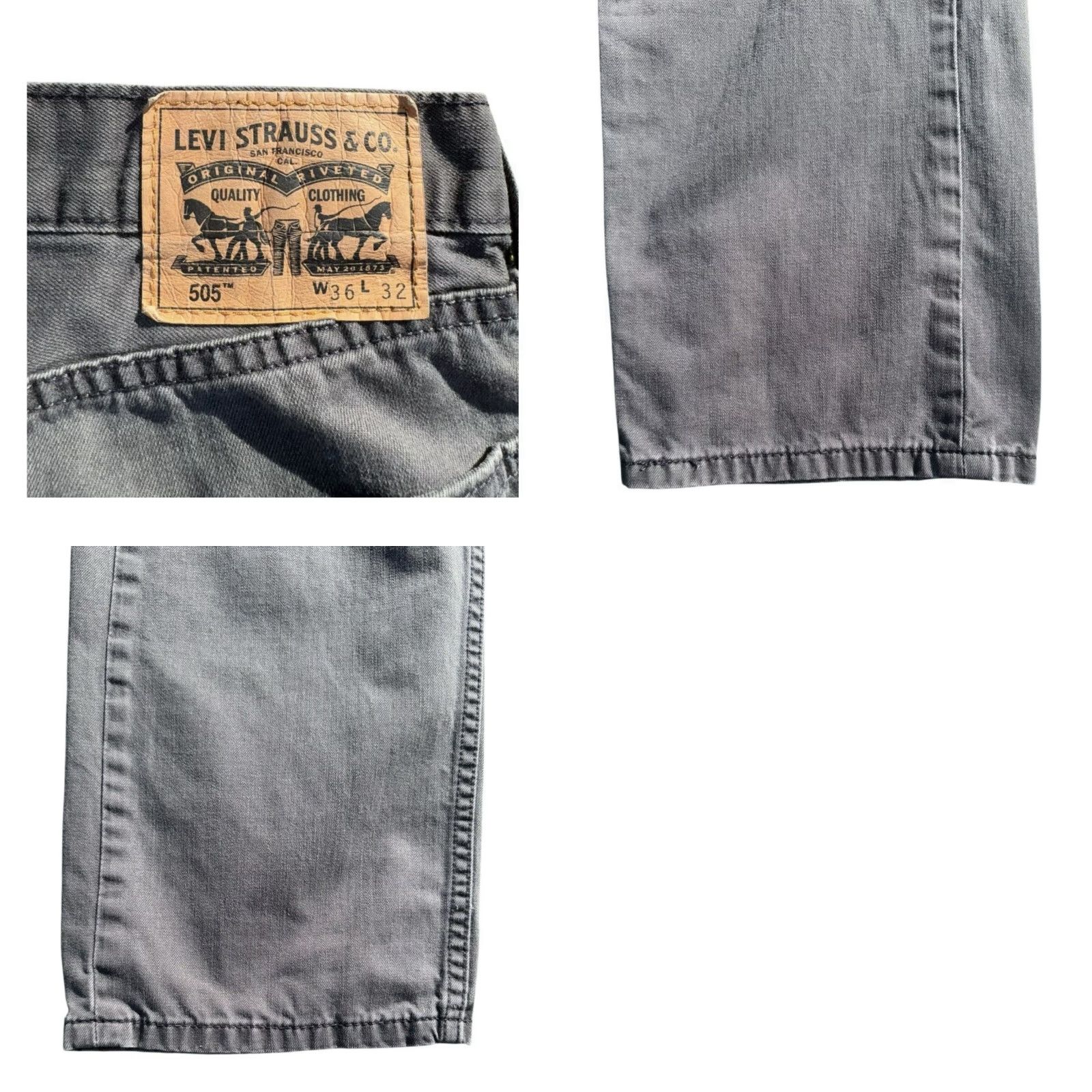 Levi's VINTAGE Levi's 505 Jeans Gray Size 36x32 Regular Straight Men Size US 36 / EU 52 - 8 Thumbnail