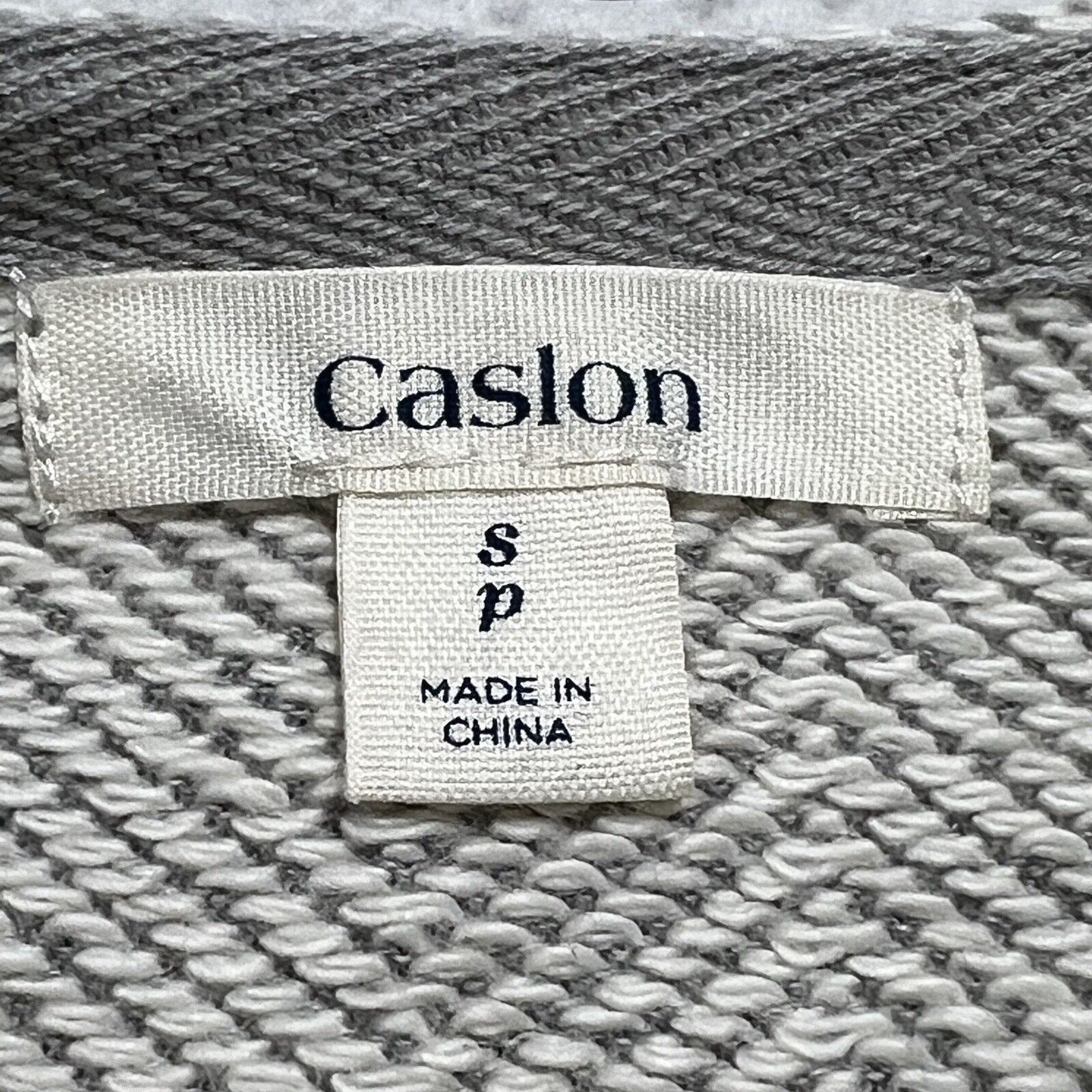 Other Caslon Small Open Front Cardigan Gray Herringbone Zip Size S / US 4 / IT 40 - 3 Thumbnail