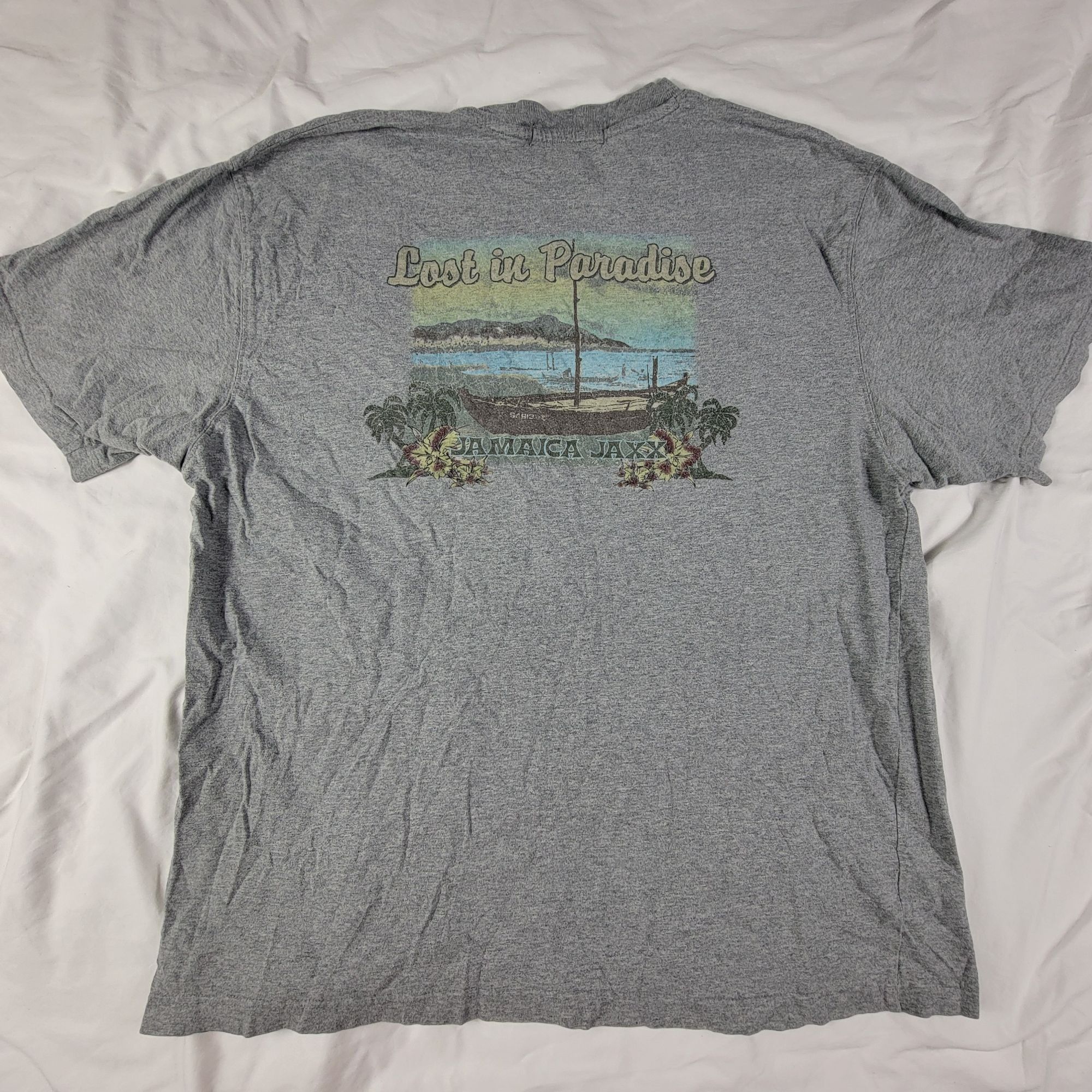 Other Jamaica Jaxx Lost In Paradise Mens Large Gray Graphic T Shir Size US L / EU 52-54 / 3 - 1 Thumbnail