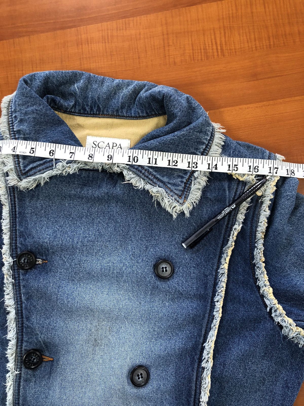 Japanese Brand SCAPA Double Breast Denim Jacket Size US M / EU 48-50 / 2 - 23 Thumbnail