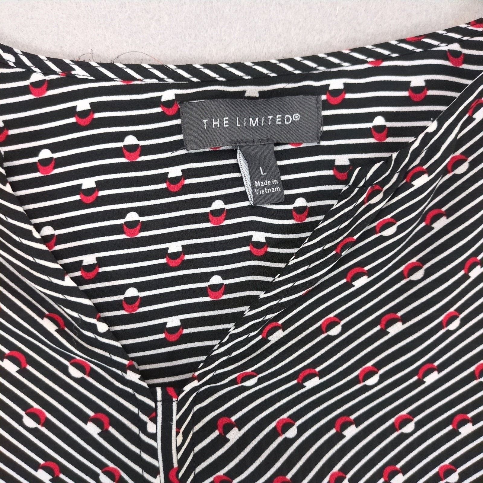 Other The Limited Women's L Geometric Stripes Oversized Blouse Size L / US 10 / IT 46 - 2 Thumbnail