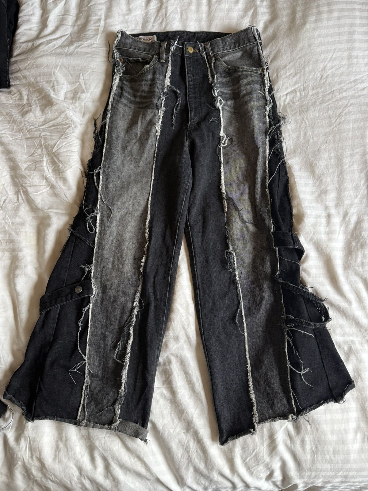 Japanese Brand Japanese Wide Flared Patchwork Denim Size US 30 / EU 46 - 2 Thumbnail