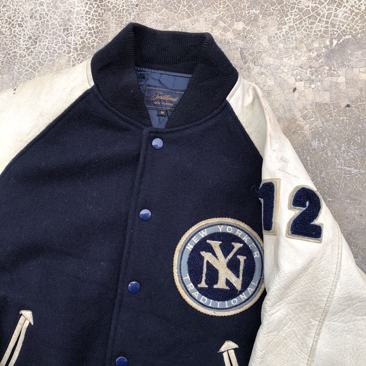 Other NEW YORKER TRADITION Carpet Logo Leather Varsity Jacket Size US M / EU 48-50 / 2 - 5 Thumbnail