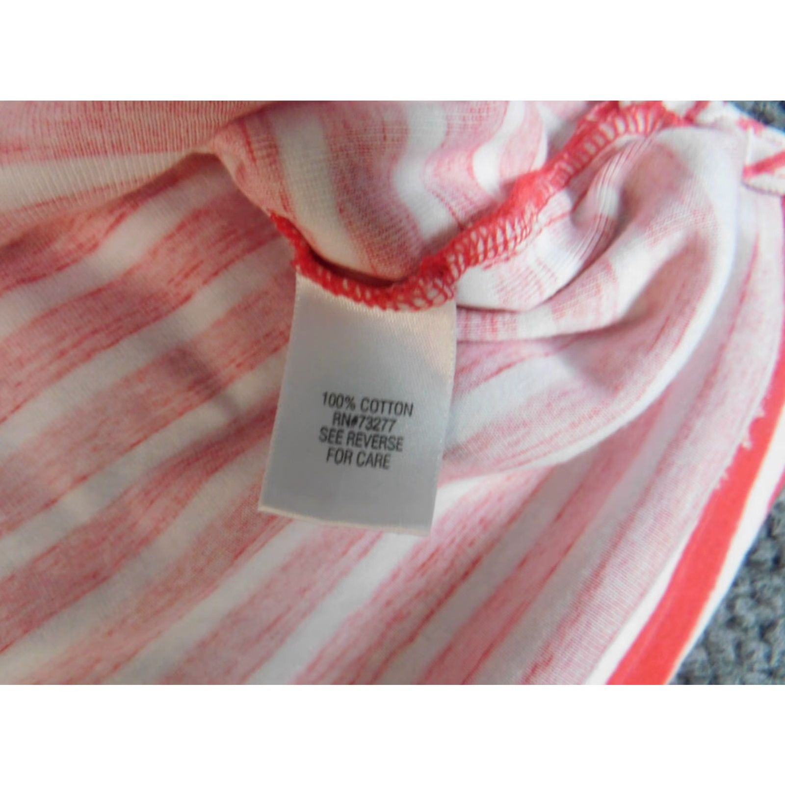 Croft & Barrow Croft & Barrow Blouse Womens M Pink Striped Crew Neck Short Sleeve Pullover Cotton Rayon Casual Regular Stretch Classic Basic Size M / US 6-8 / IT 42-44 - 6 Thumbnail