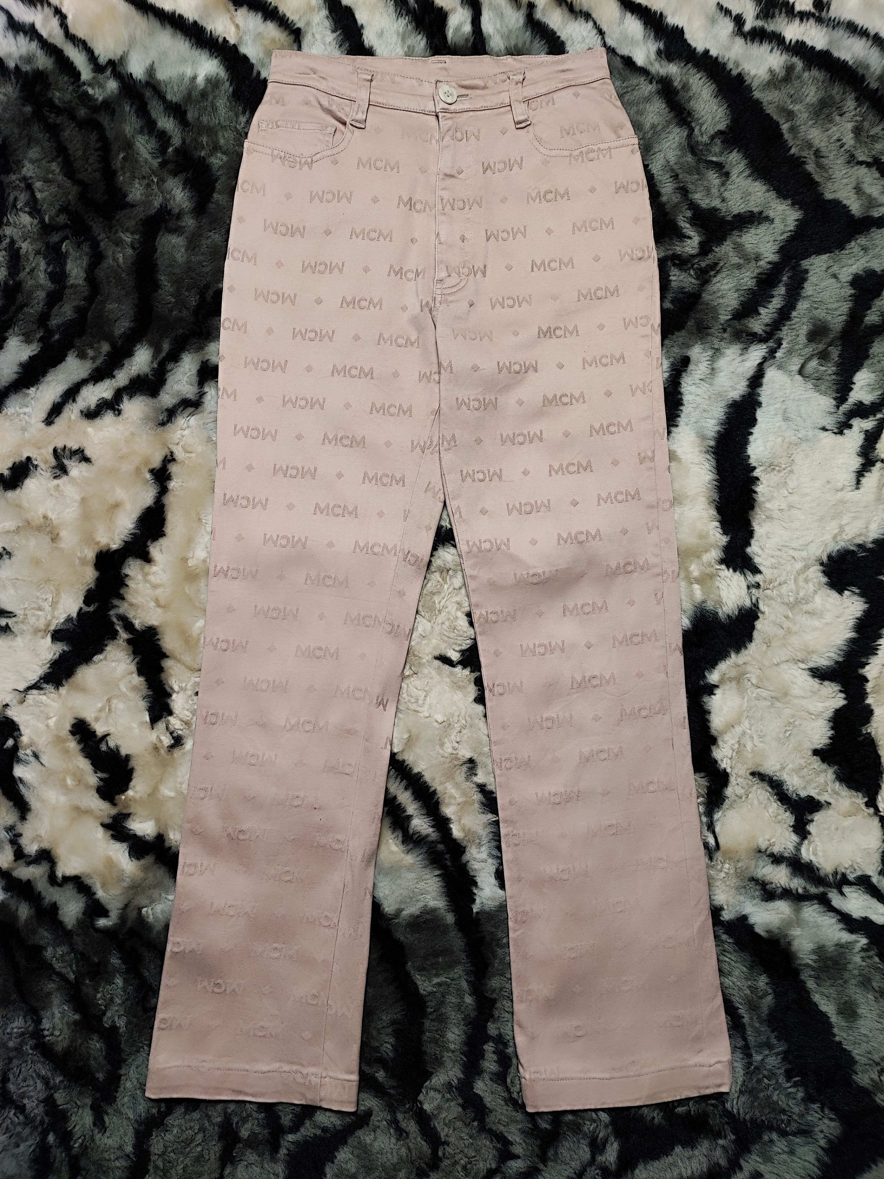 Jean × MCM MCM Jeans Rose Gold Fully Monogram Size 24" / US 00 / IT 34 - 2 Thumbnail