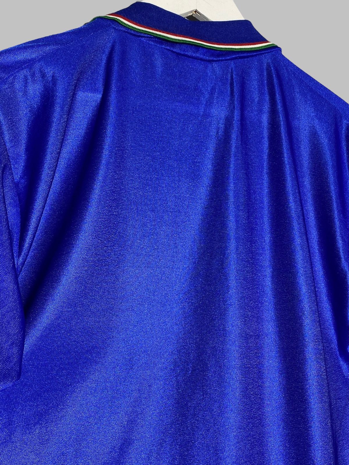 Diadora Vintage 80s Italy National Team Football Shirt Jeraey Blue Size US L / EU 52-54 / 3 - 13 Thumbnail