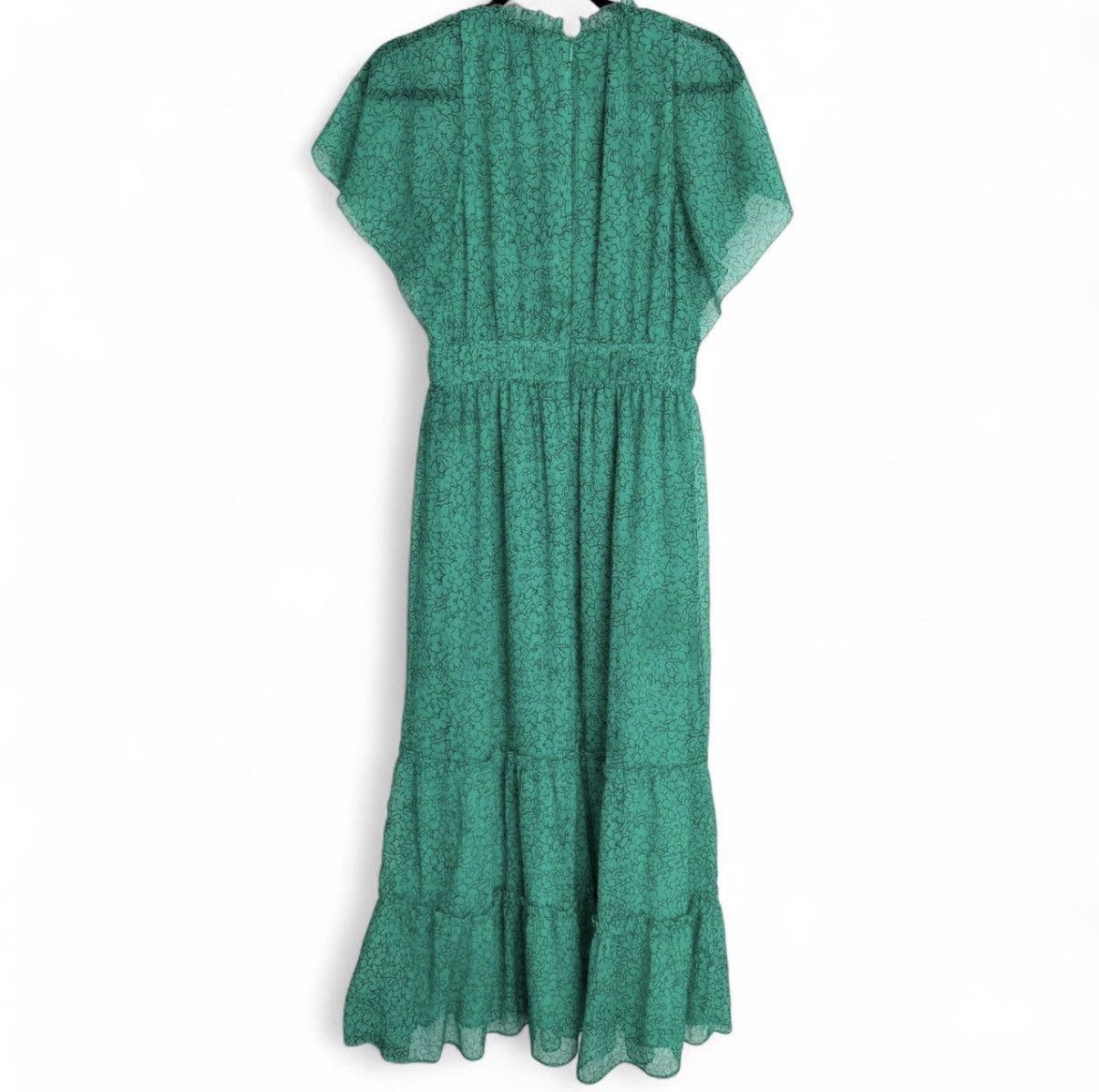 Whistles Whistles Green Sketched Floral Frill tiered Dress 4 Size S / US 4 / IT 40 - 4 Thumbnail