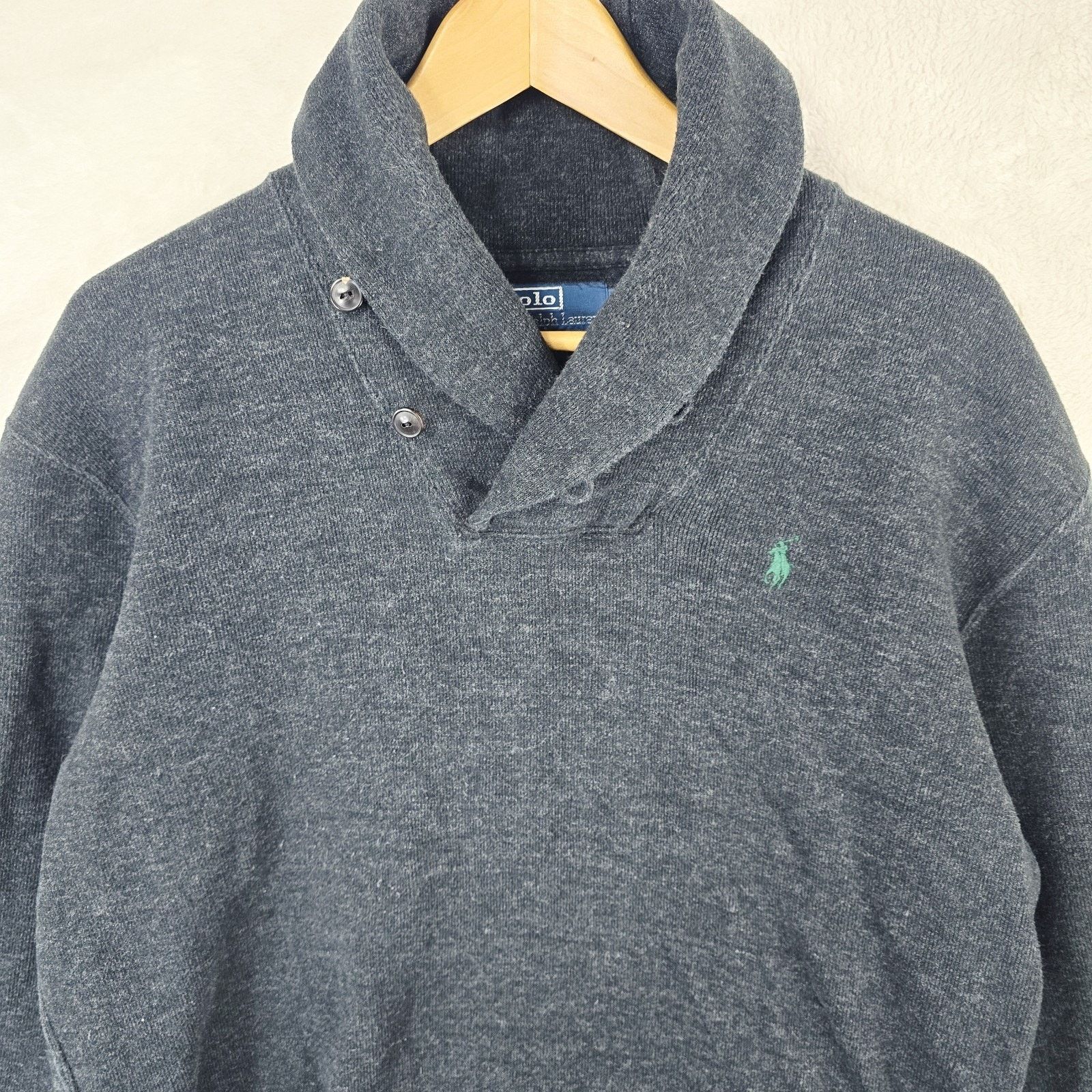 Polo Ralph Lauren Vintage Polo Ralph Lauren Shawl Collar Sweater Men Large Size US L / EU 52-54 / 3 - 5 Thumbnail