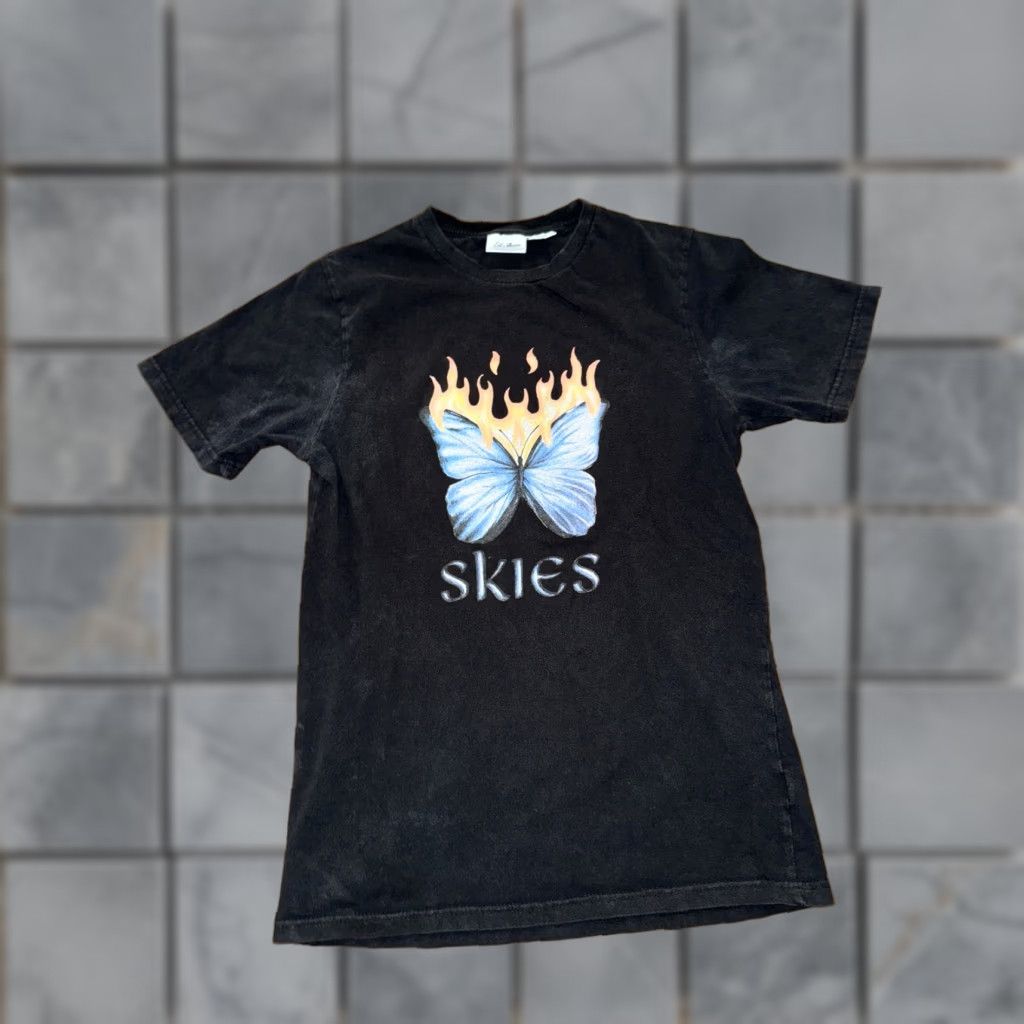 Vintage Lil Skies Butterfly T-Shirt Black XS Men Shirt XS Black Butterfly 90s? Size US XS / EU 42 / 0 - 1 Thumbnail