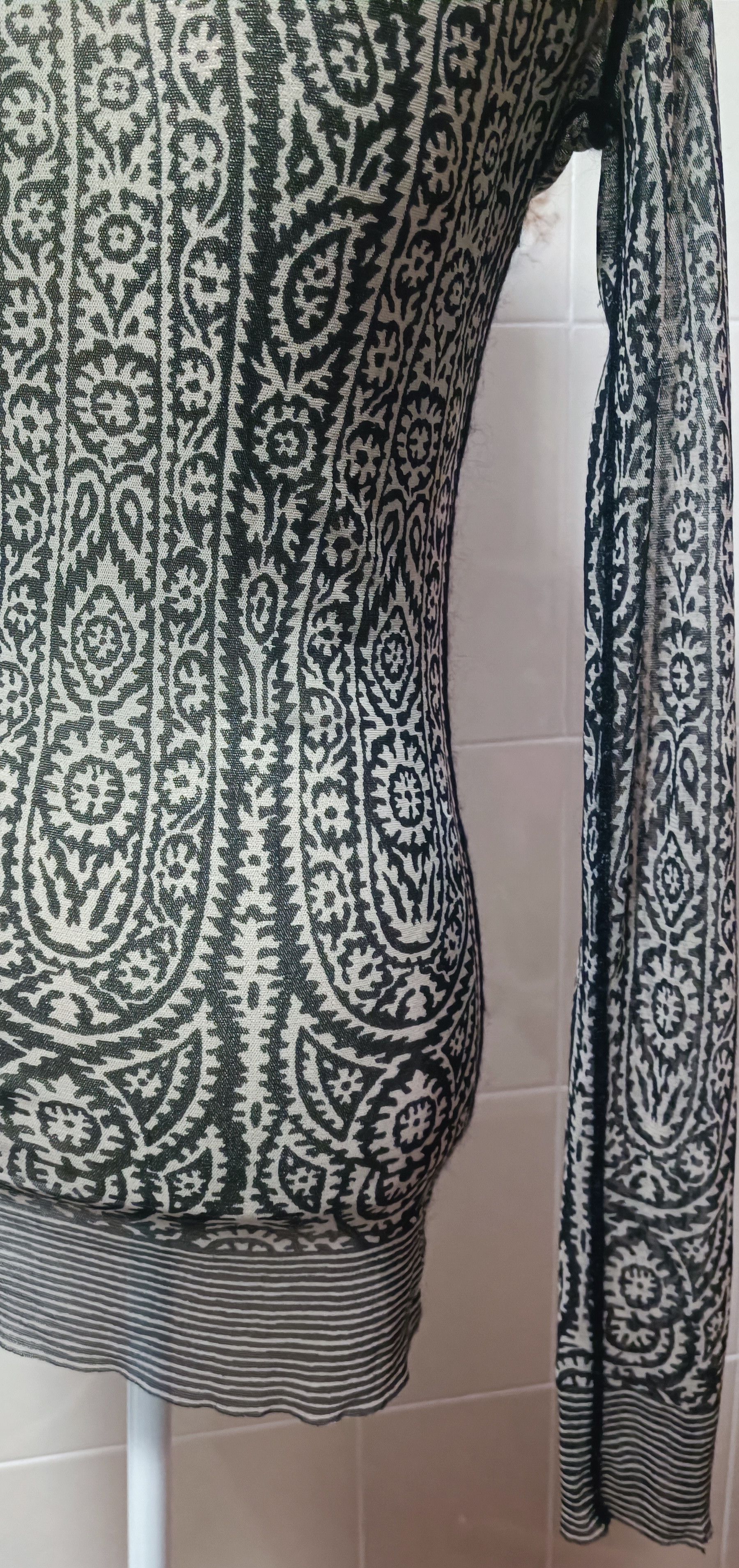 Jean Paul Gaultier 90's - Floral and paisley motifs mesh top Size M / US 6-8 / IT 42-44 - 15 Thumbnail